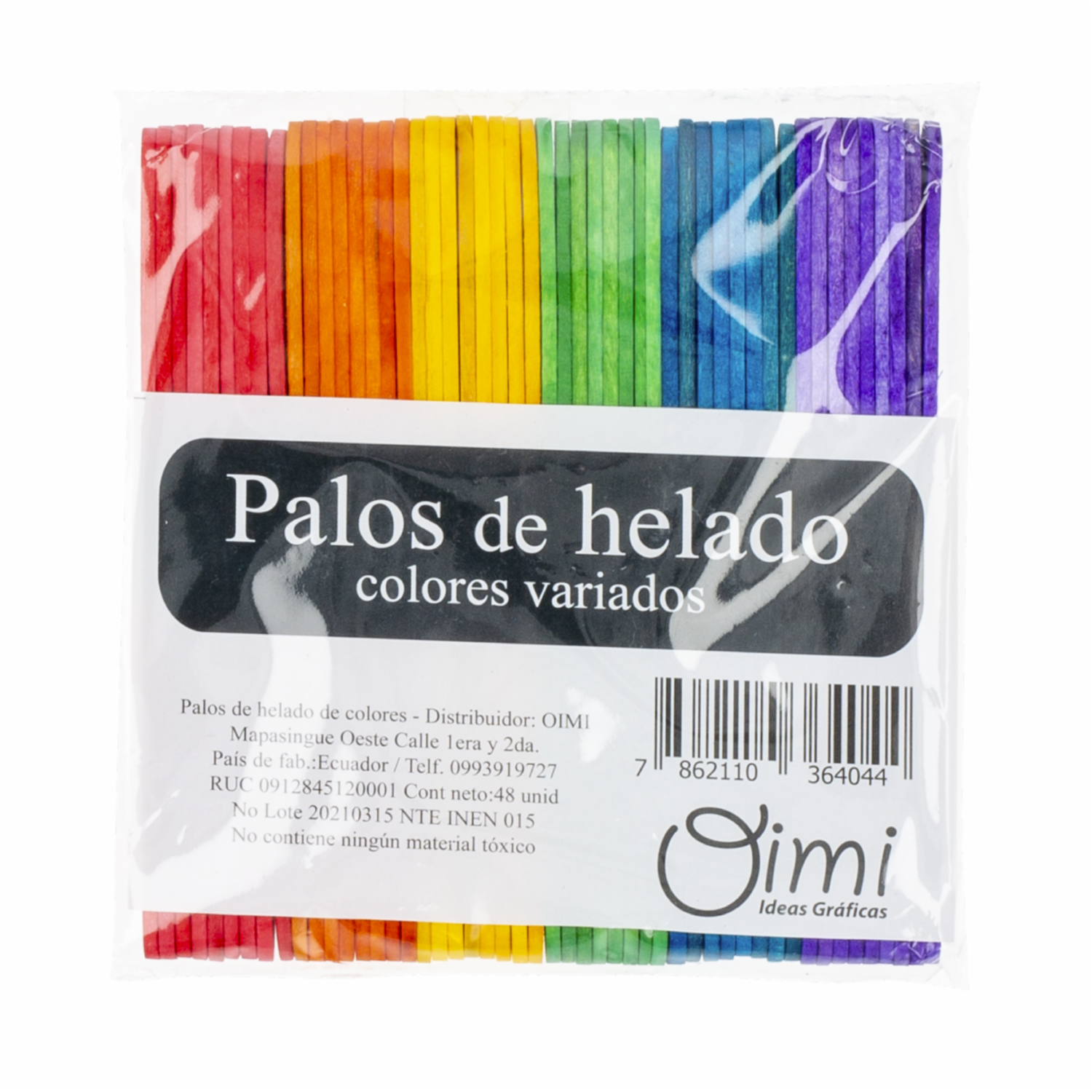 Palos De Helado De Colores OIMI X50 Uds