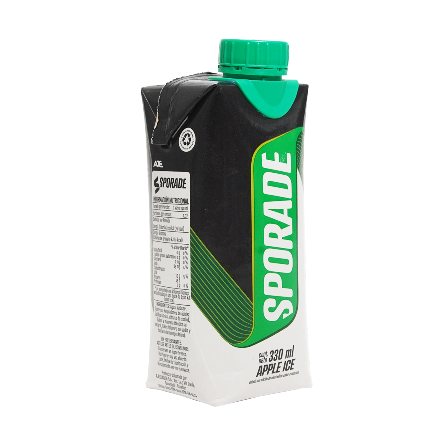 Bebida Isotónica Deportiva Sabor Apple Ice SPORADE 330 Ml