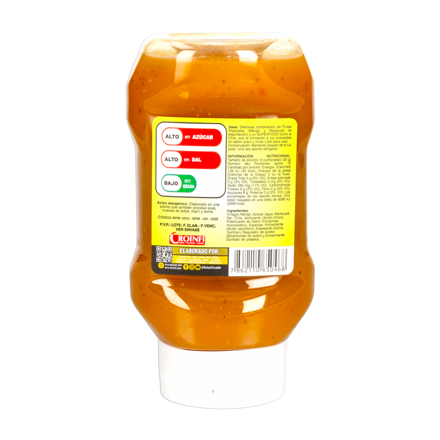 Aderezo Para Ensalada Tropical Con Chia GUISART 370 G