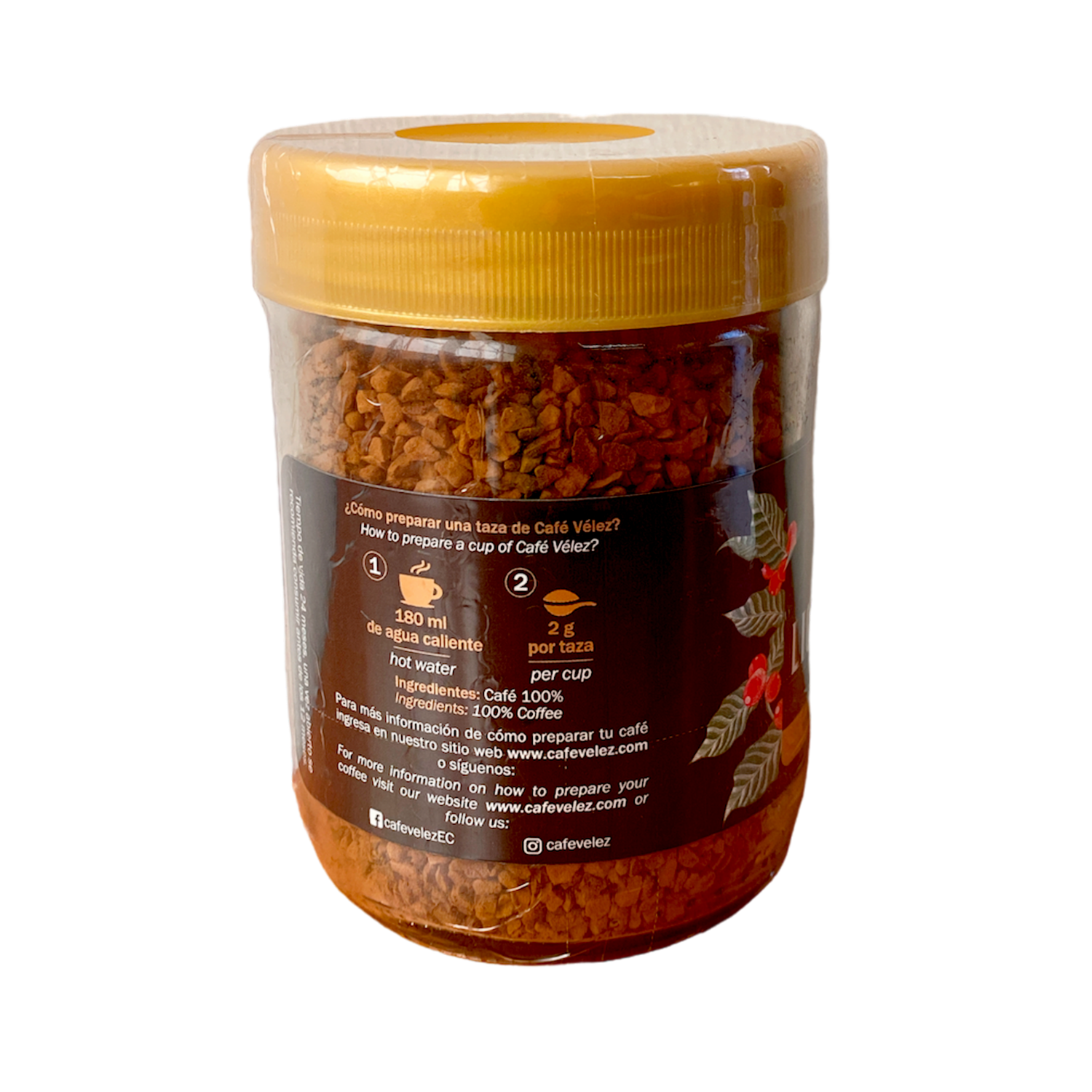 Café Instantáneo Liofilizado VÉLEZ 100 G