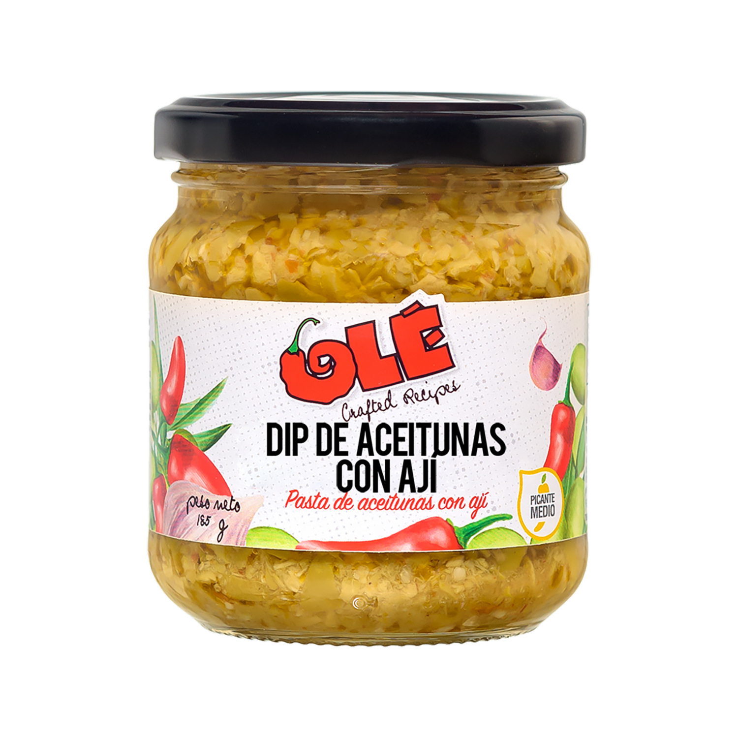 Dip Tapenade Con Aceitunas Y Ají OLÉ 185G