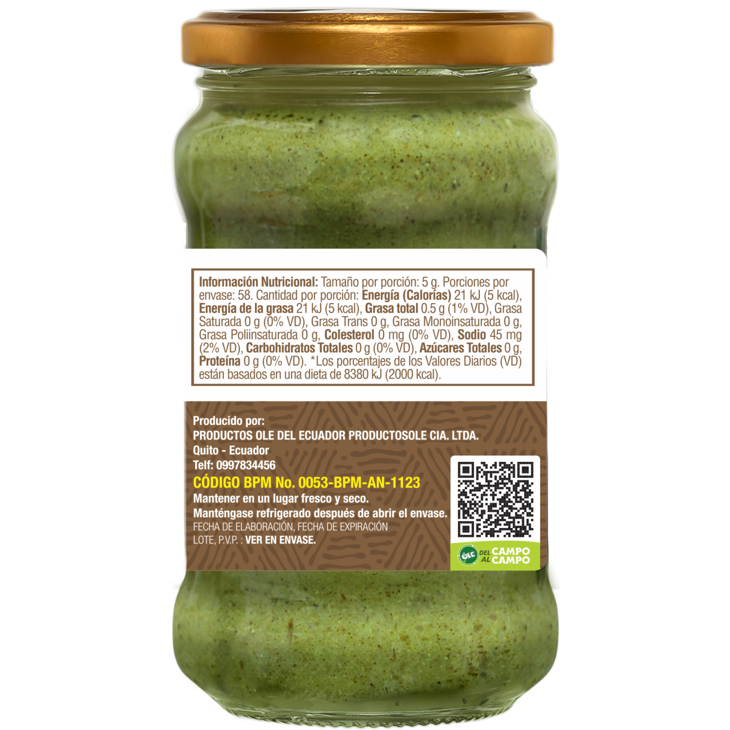 Ají Lojano Con Pepa de Sambo OLÉ 290G