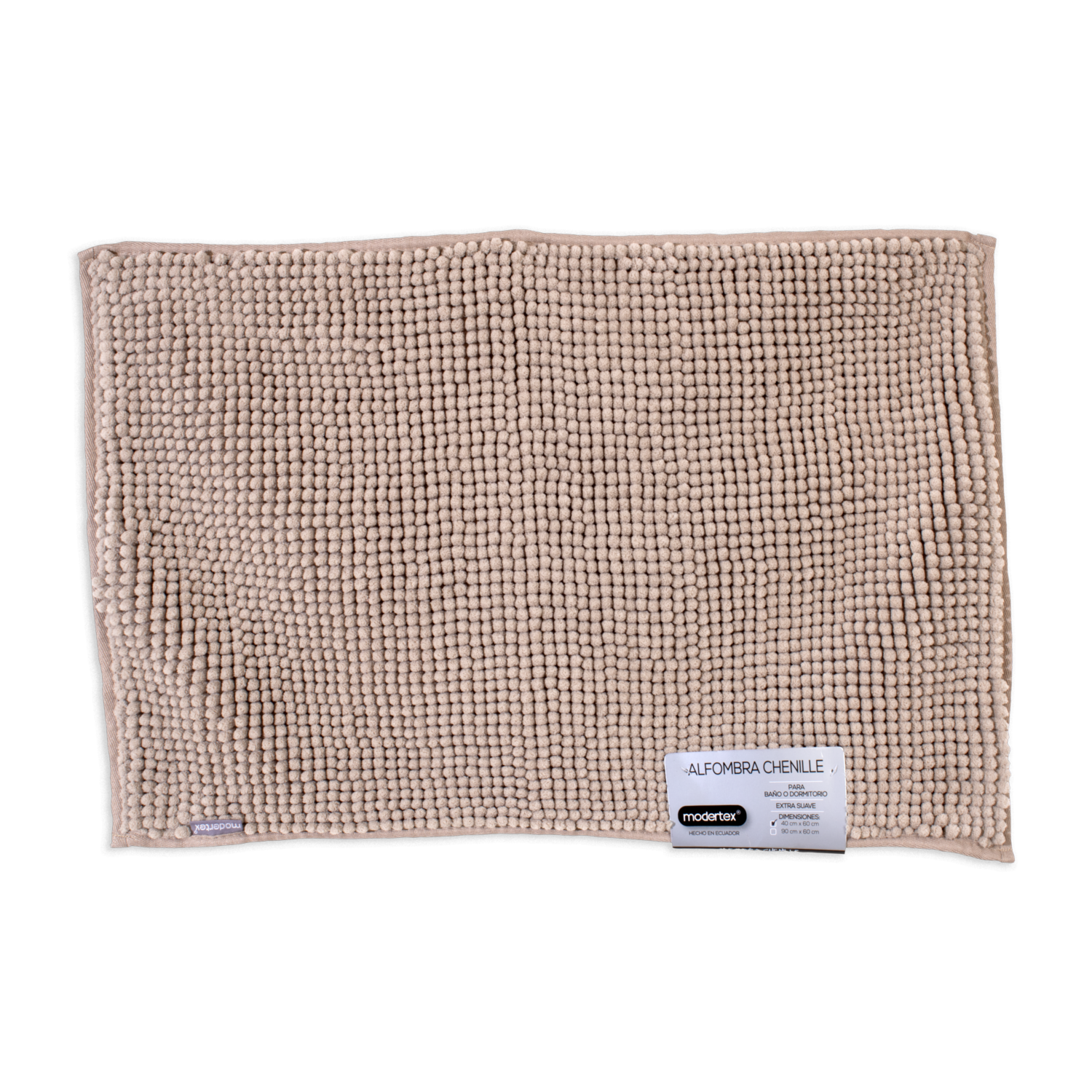Alfombra Para Baño Chenille Beige MODERTEX 40 X 60 Cm