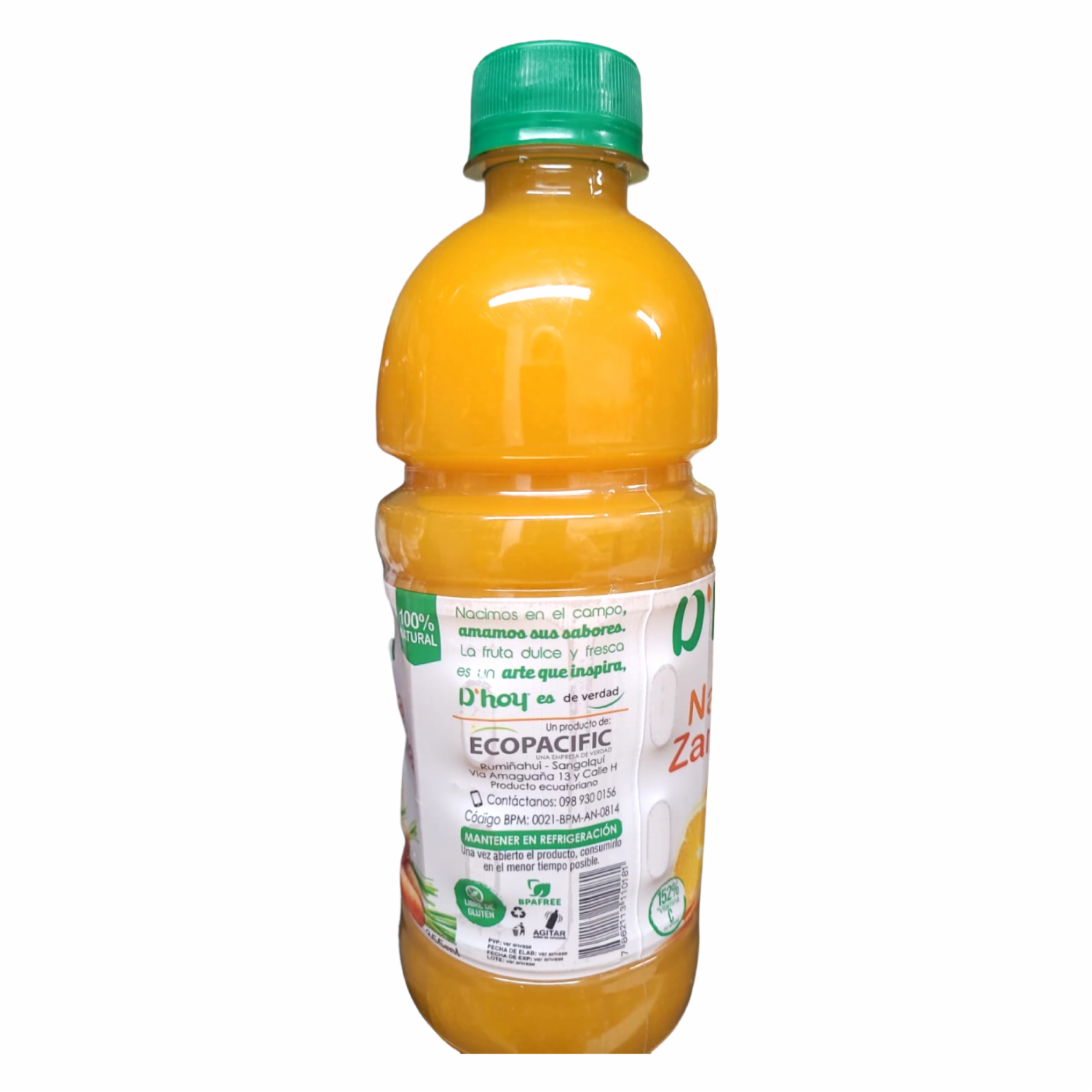 Jugo De Naranja Y Zanahoria 152 % Vitamina C D`HOY 355 Ml