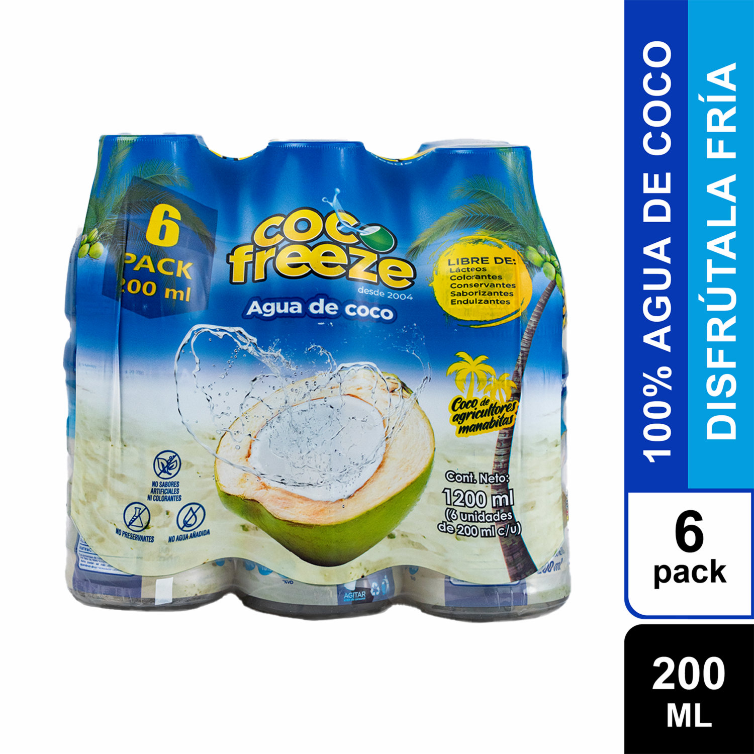 Agua De Coco Fresca COCO FREEZE 6 X 200 Ml