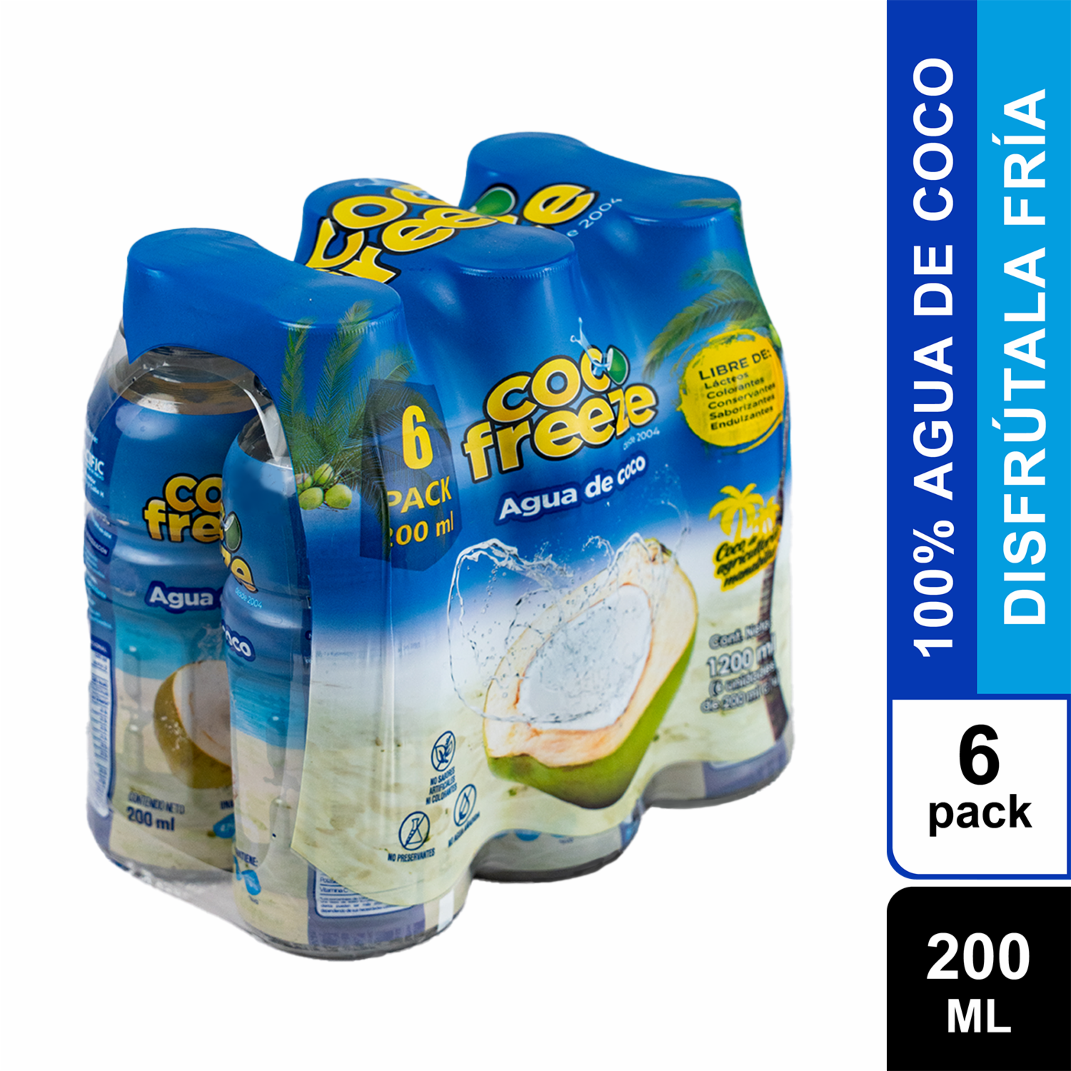 Agua De Coco Fresca COCO FREEZE 6 X 200 Ml