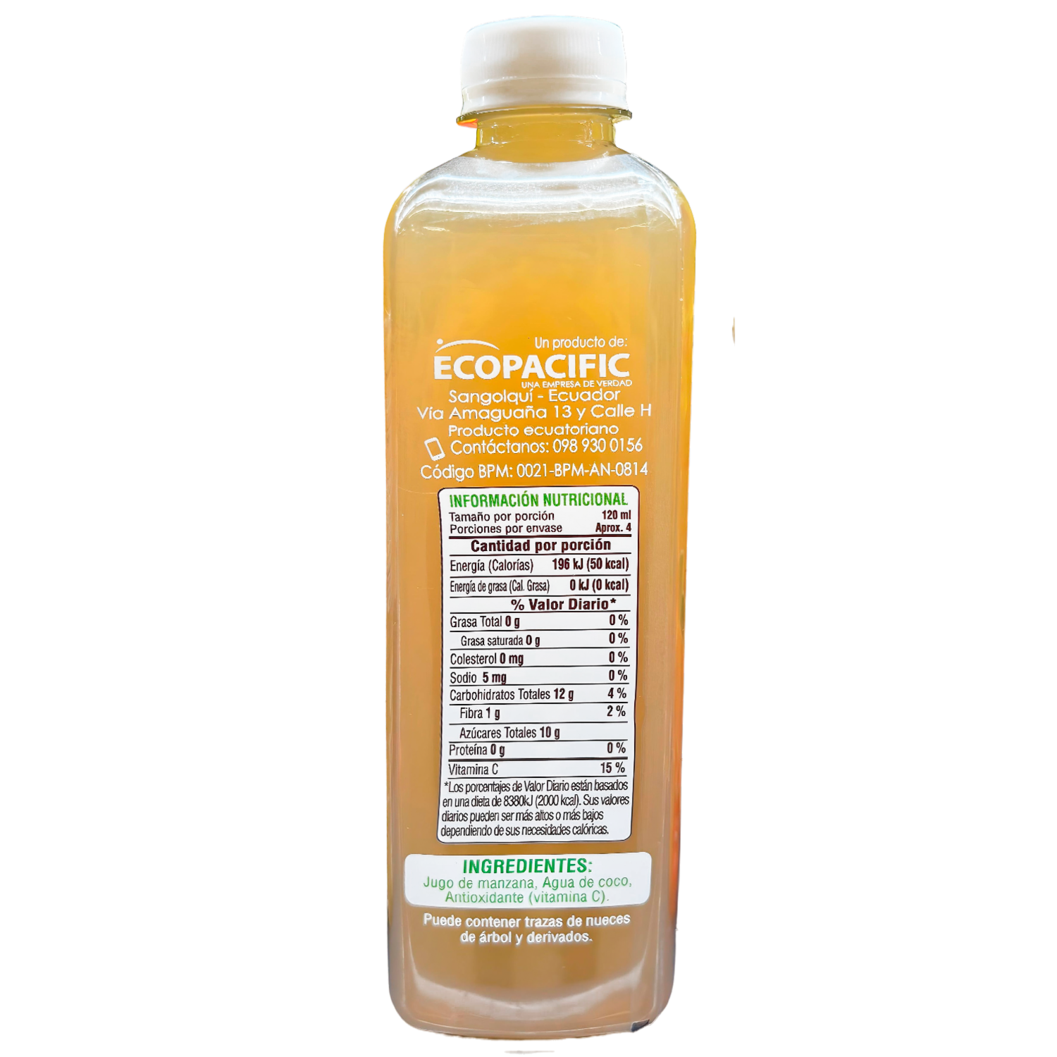Jugo Cold Pressed Manzana D`HOY 450 Ml