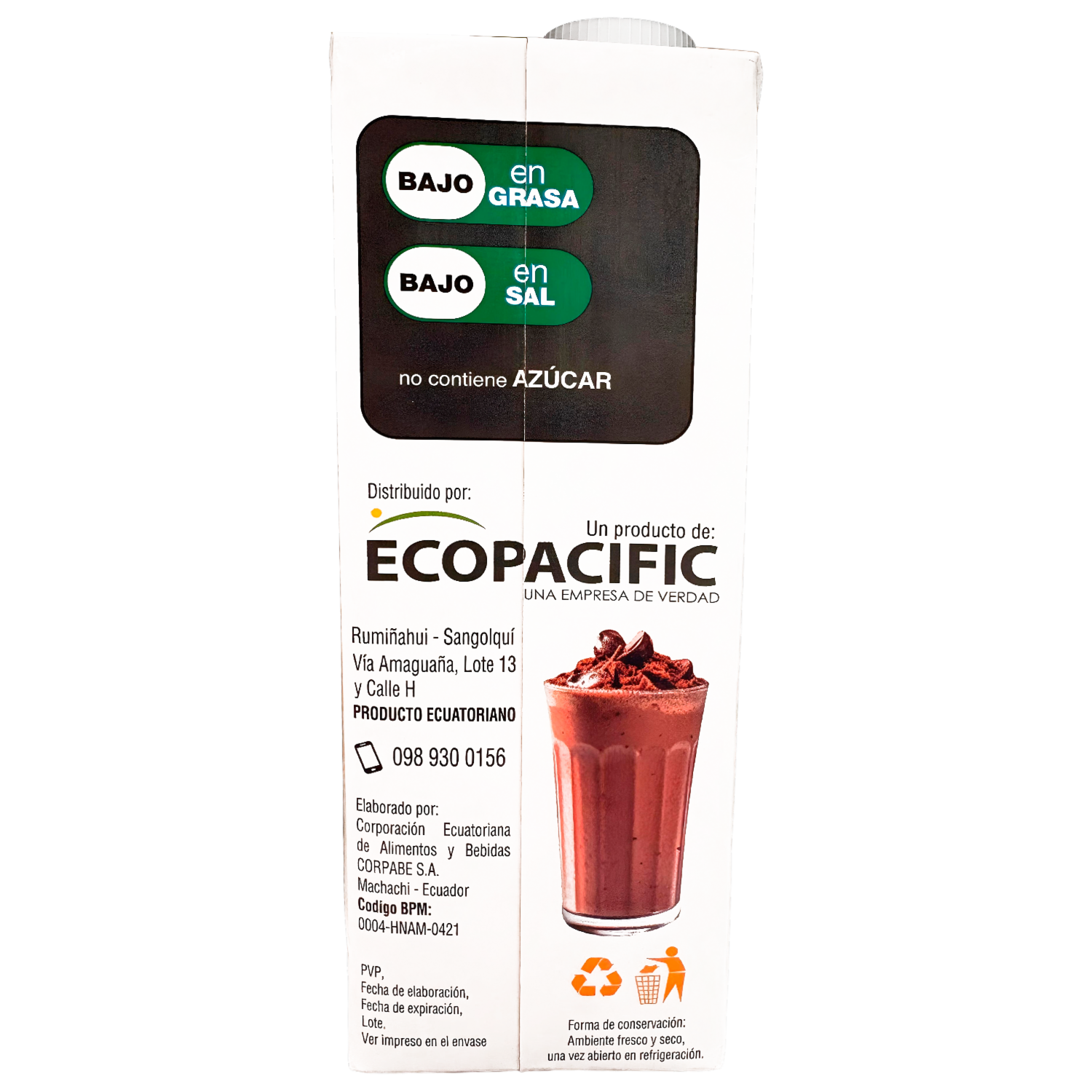 Bebidas De Almendras Original Sin Azúcar ECOLOVE 1000 Ml