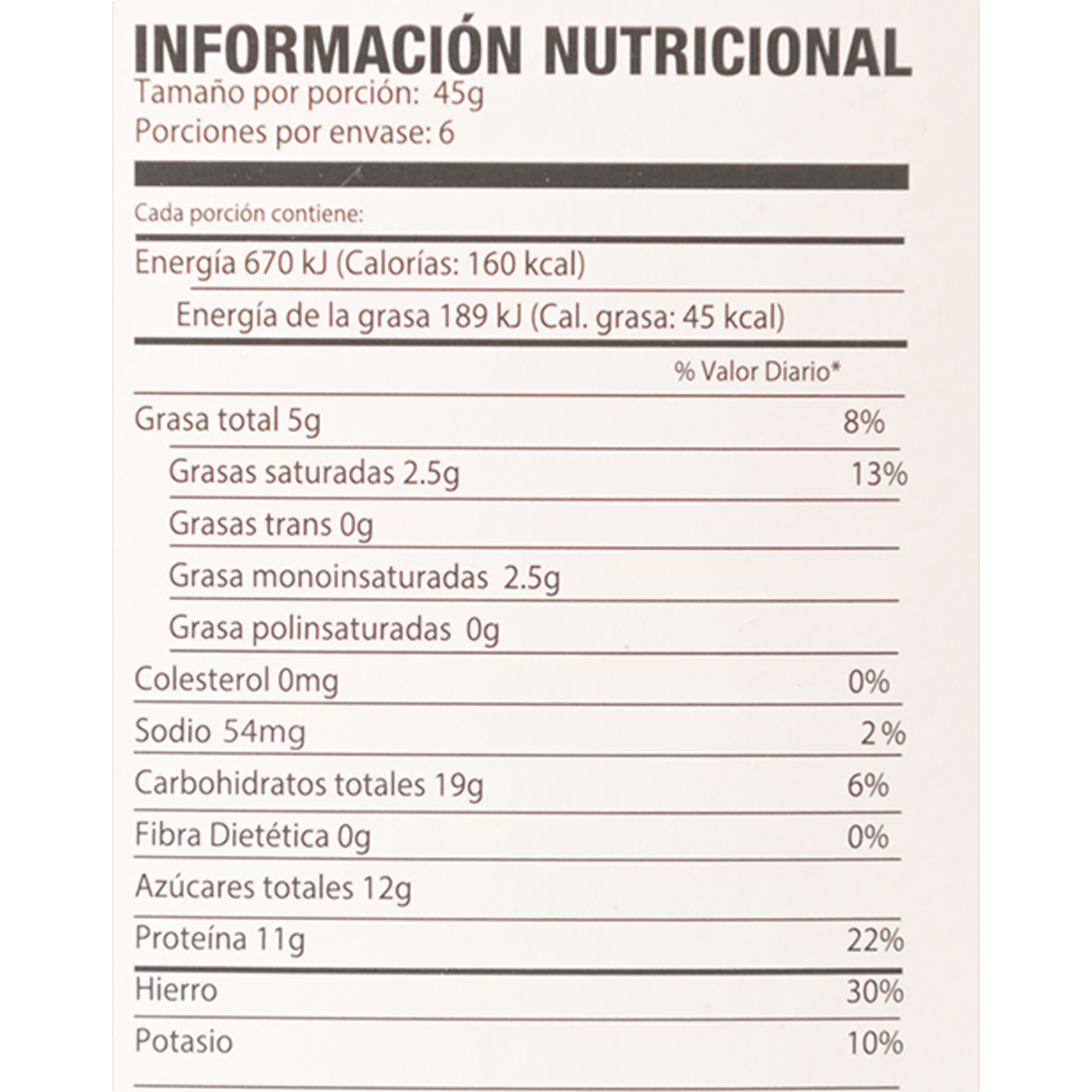 Barra De Cereal Plus Chocolate Maní Y Almendra BOLT 270 G