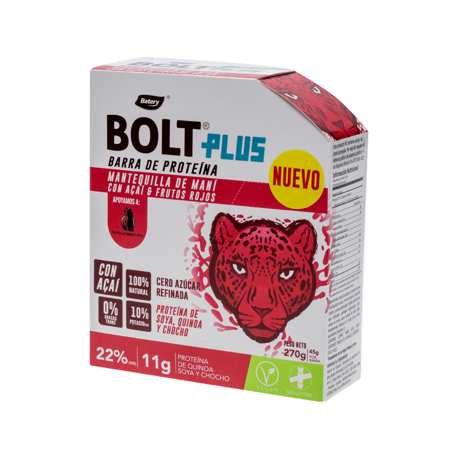 Barra De Proteína Con Frutos Rojos BOLT 270 G