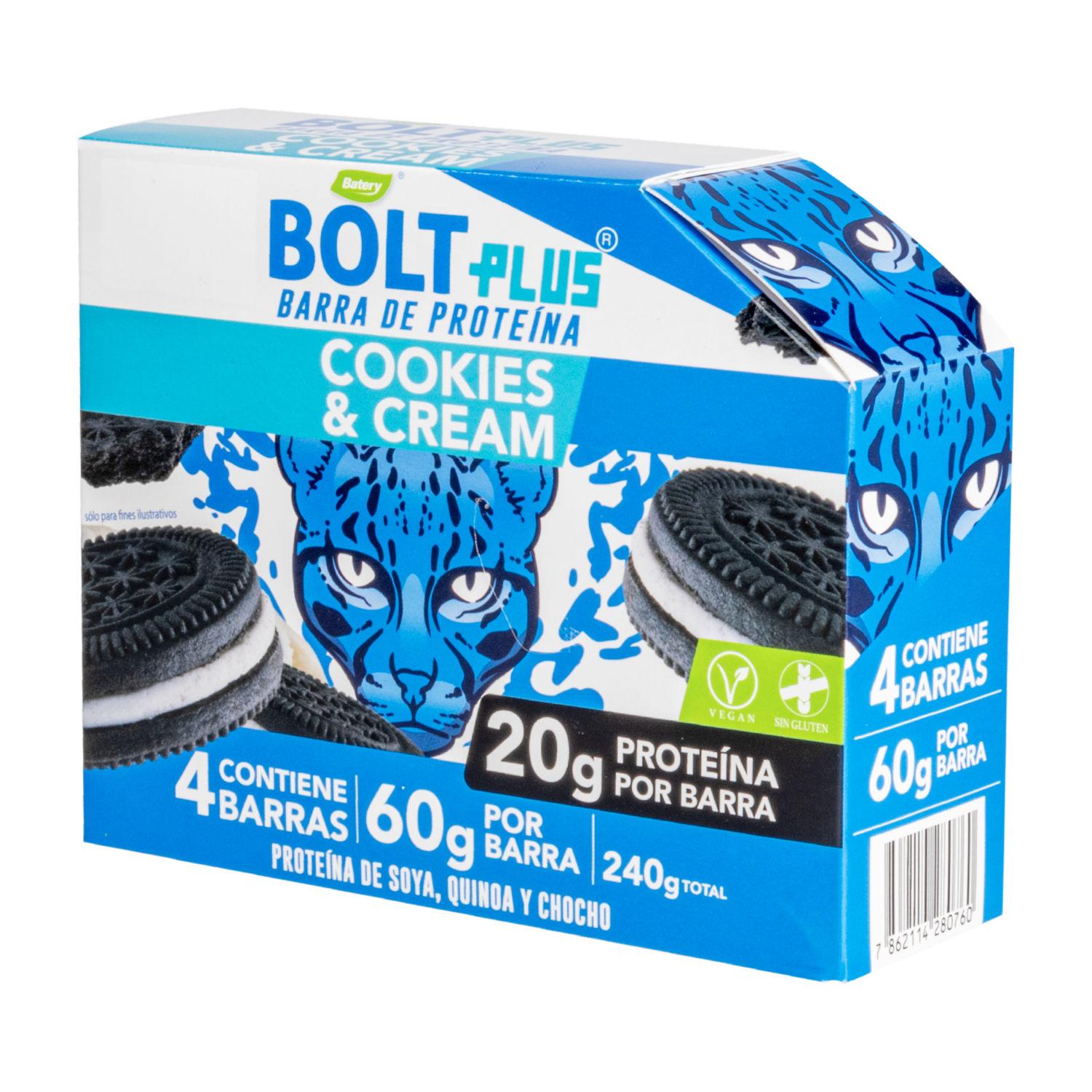 Barra De Proteína Cookies Y Cream BOLT 240 G