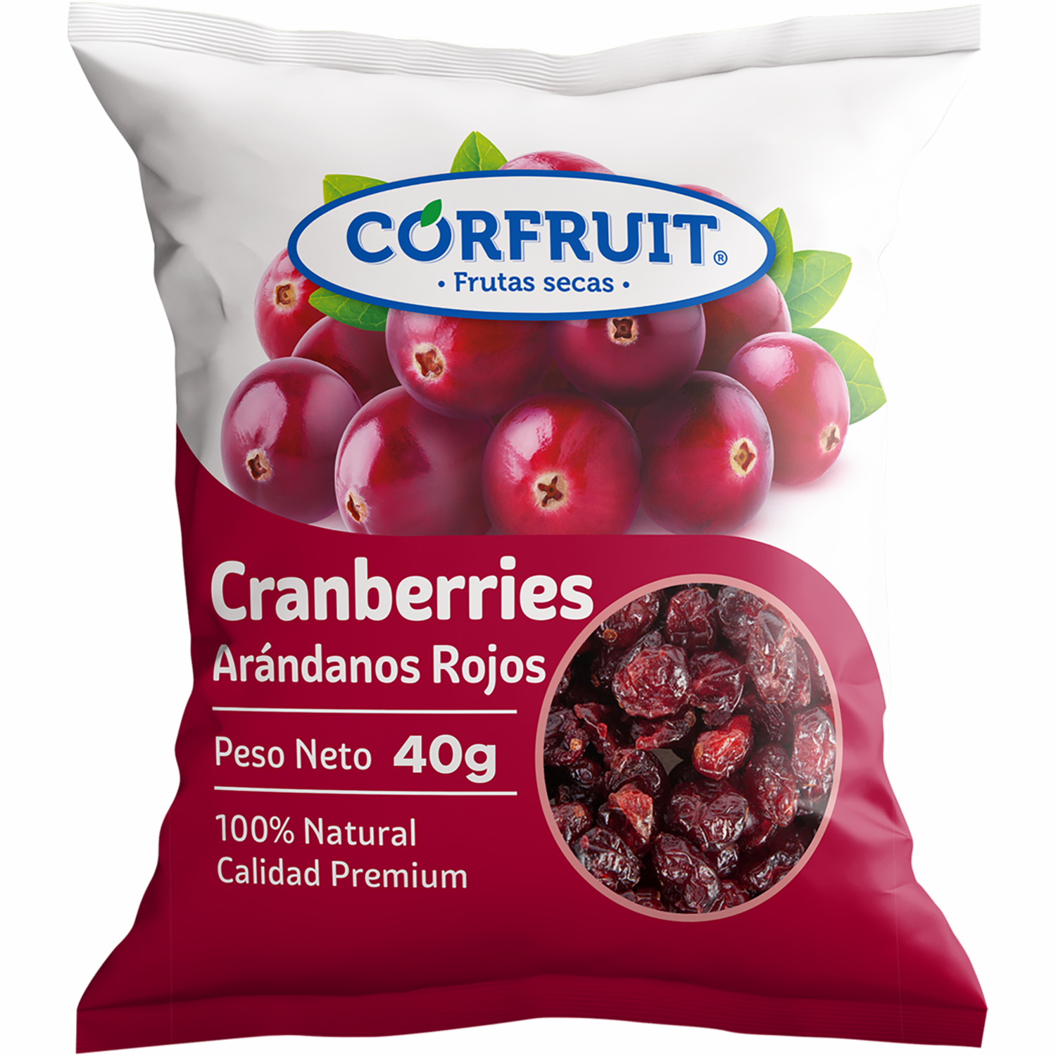 Arándanos Rojos 100% Natural Calidad Premium CORFRUIT 40 G