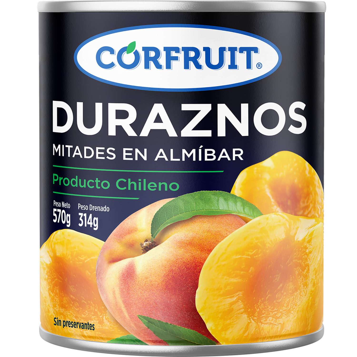 Duraznos Mitades En Almíbar CORFRUIT 570 G