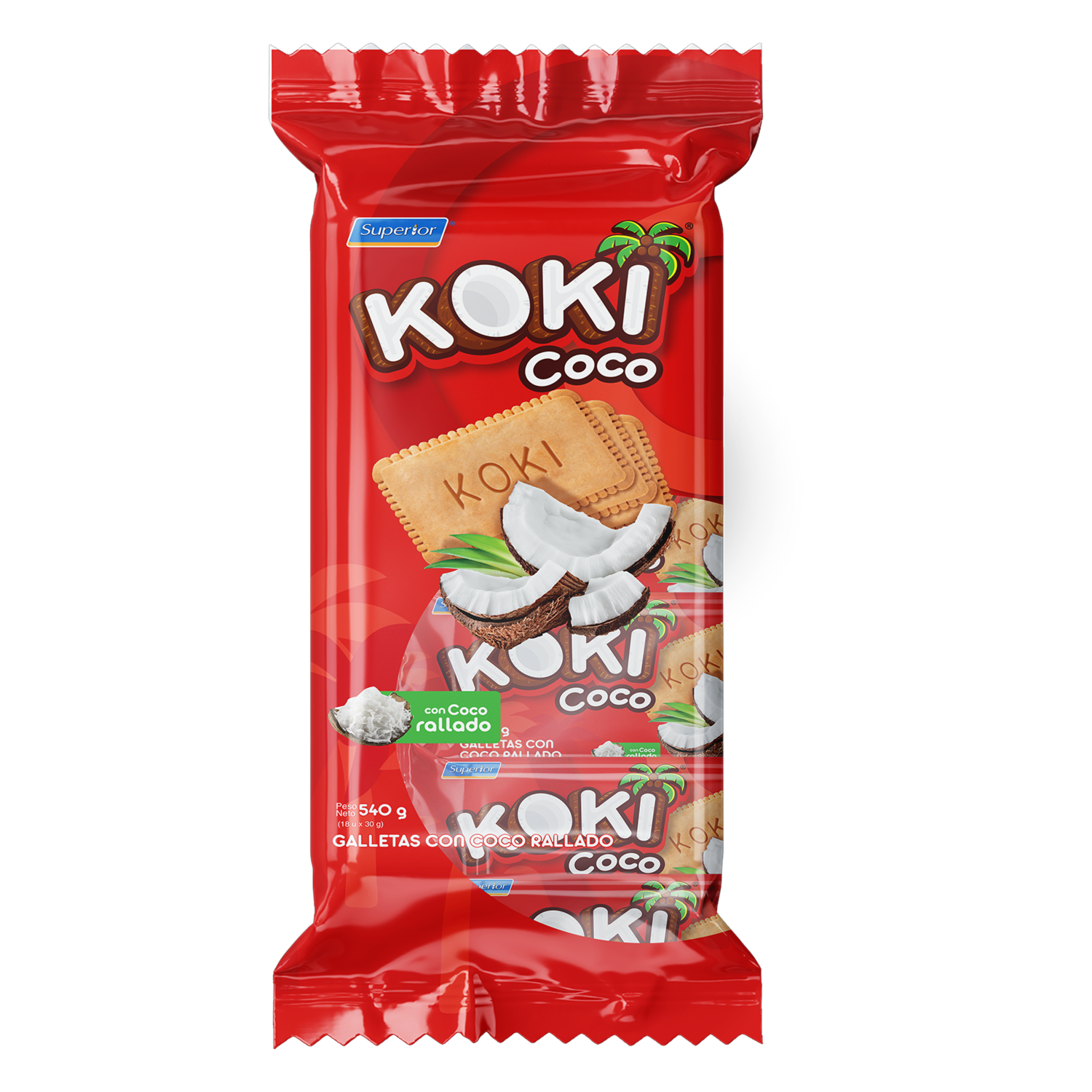 Galletas Dulces Con Coco Rallado KOKI 540 G