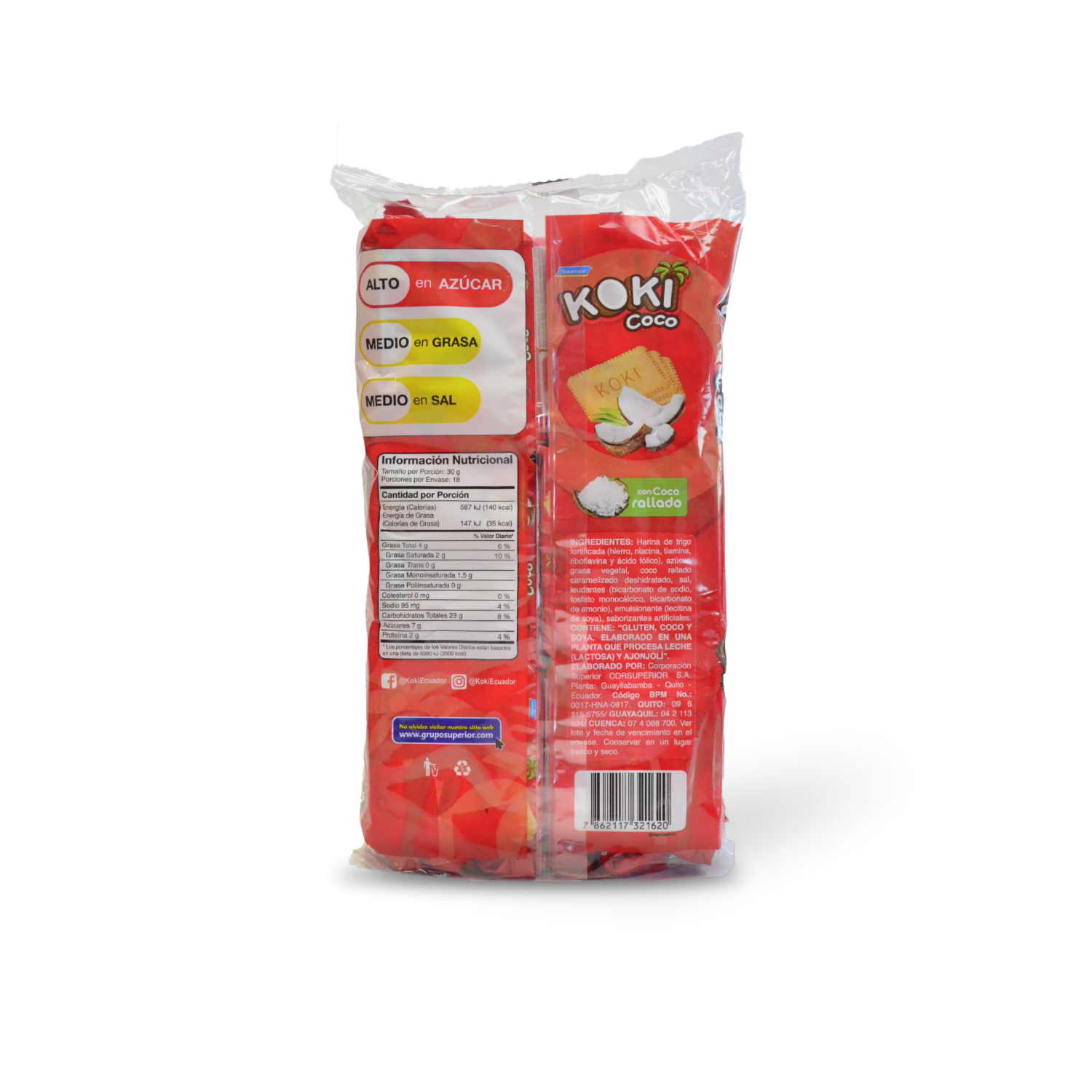Galletas Dulces Con Coco Rallado KOKI 540 G