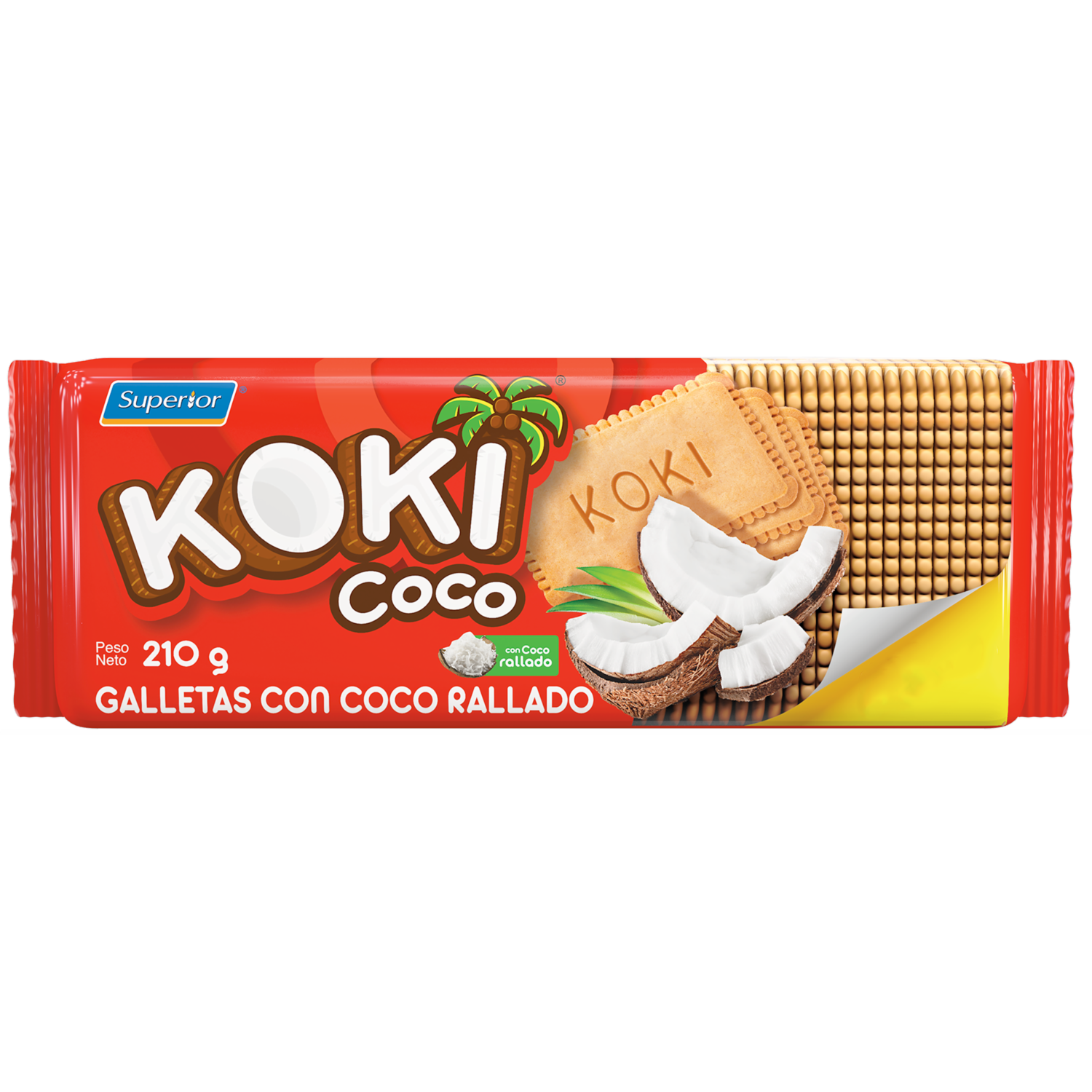 Galletas Dulces Con Coco Rallado KOKI 210 G