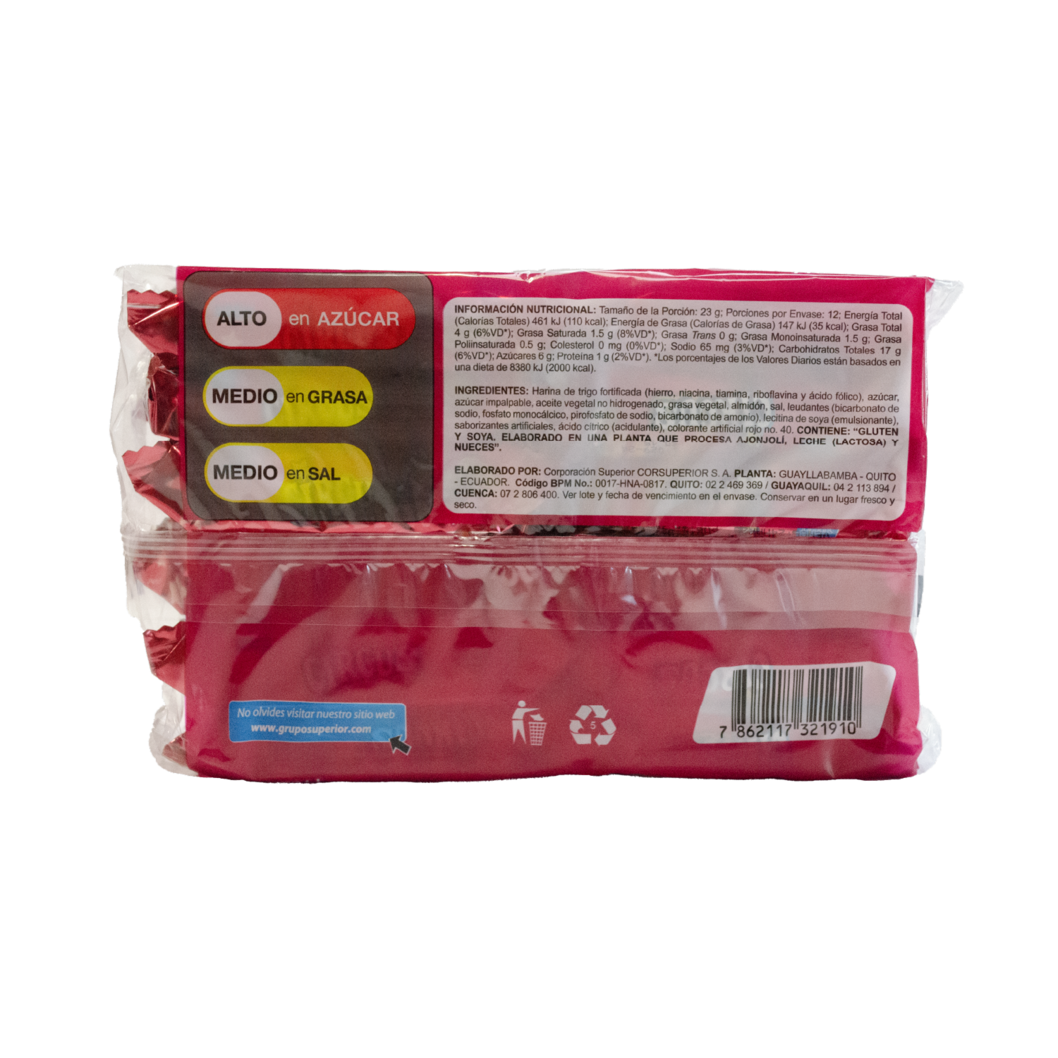 Galletas Dulces Rellenas Sabor A Fresa CIRCUS 276 G