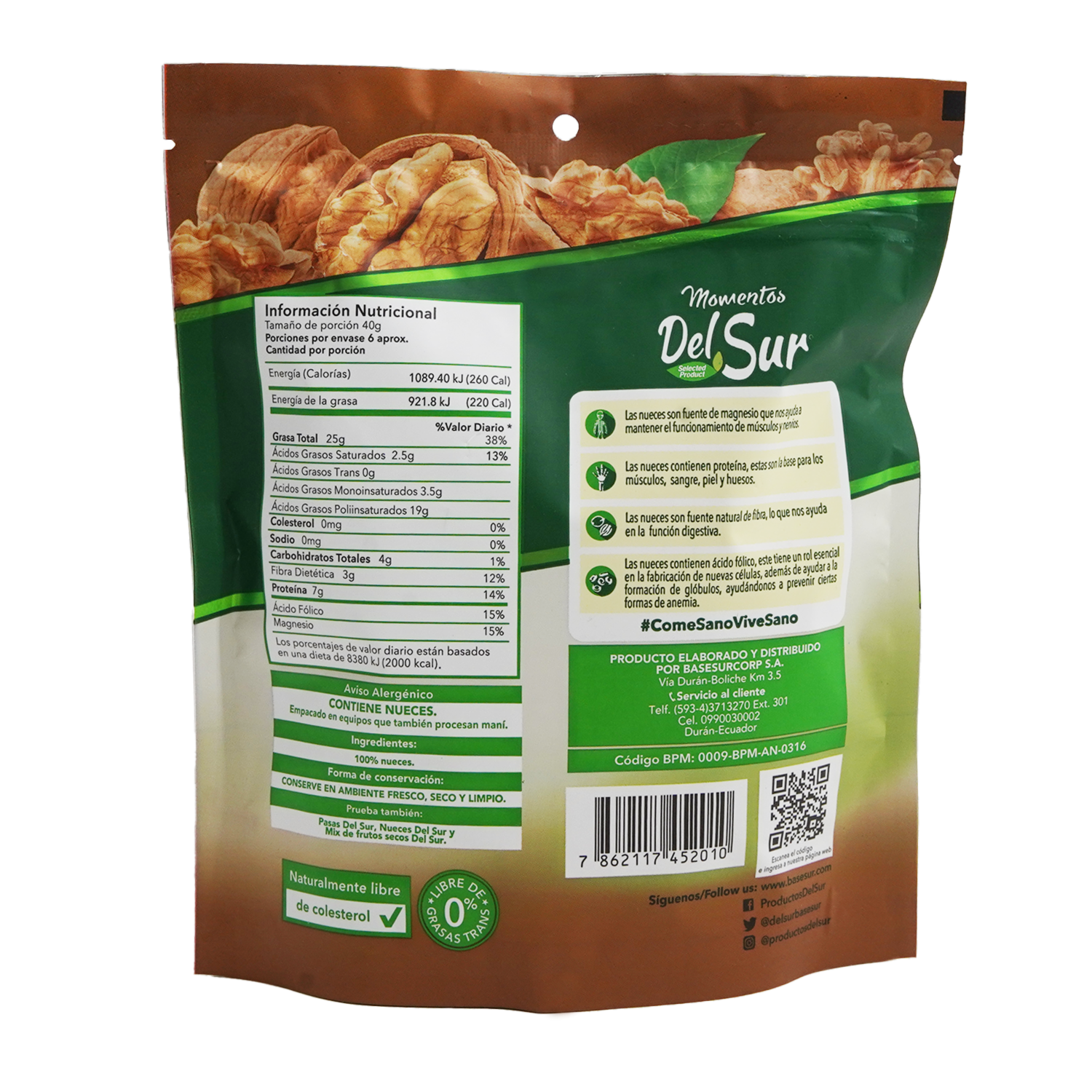Nueces Empacada DEL SUR 250 G