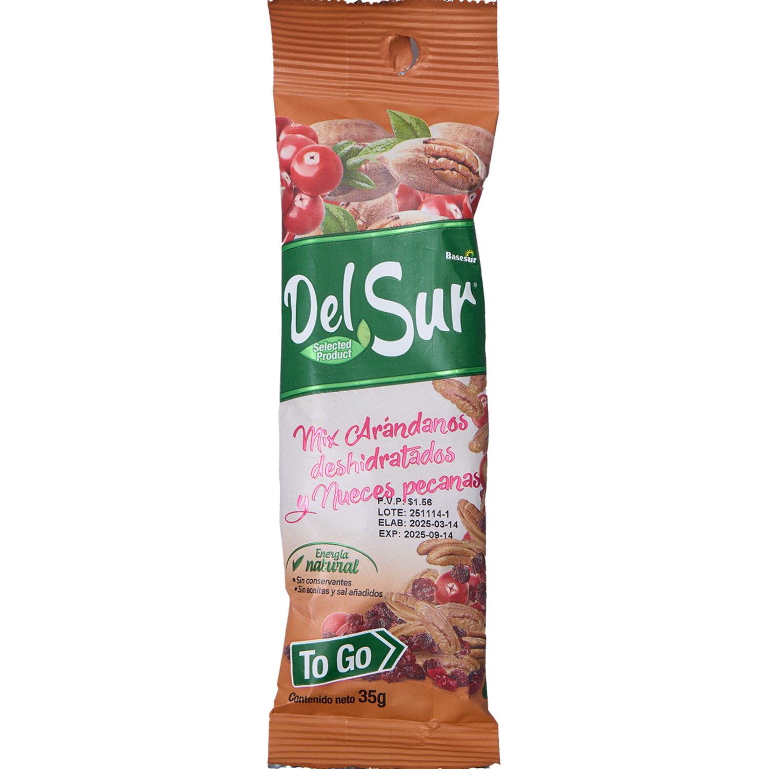 Frutos Secos Mix Arándano Y Pecana DEL SUR 35 G