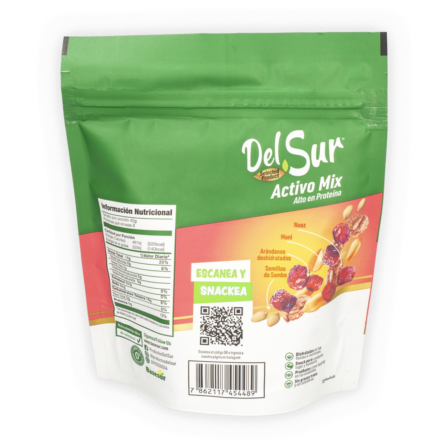 Mix Frutos Secos Activo DEL SUR 120 G