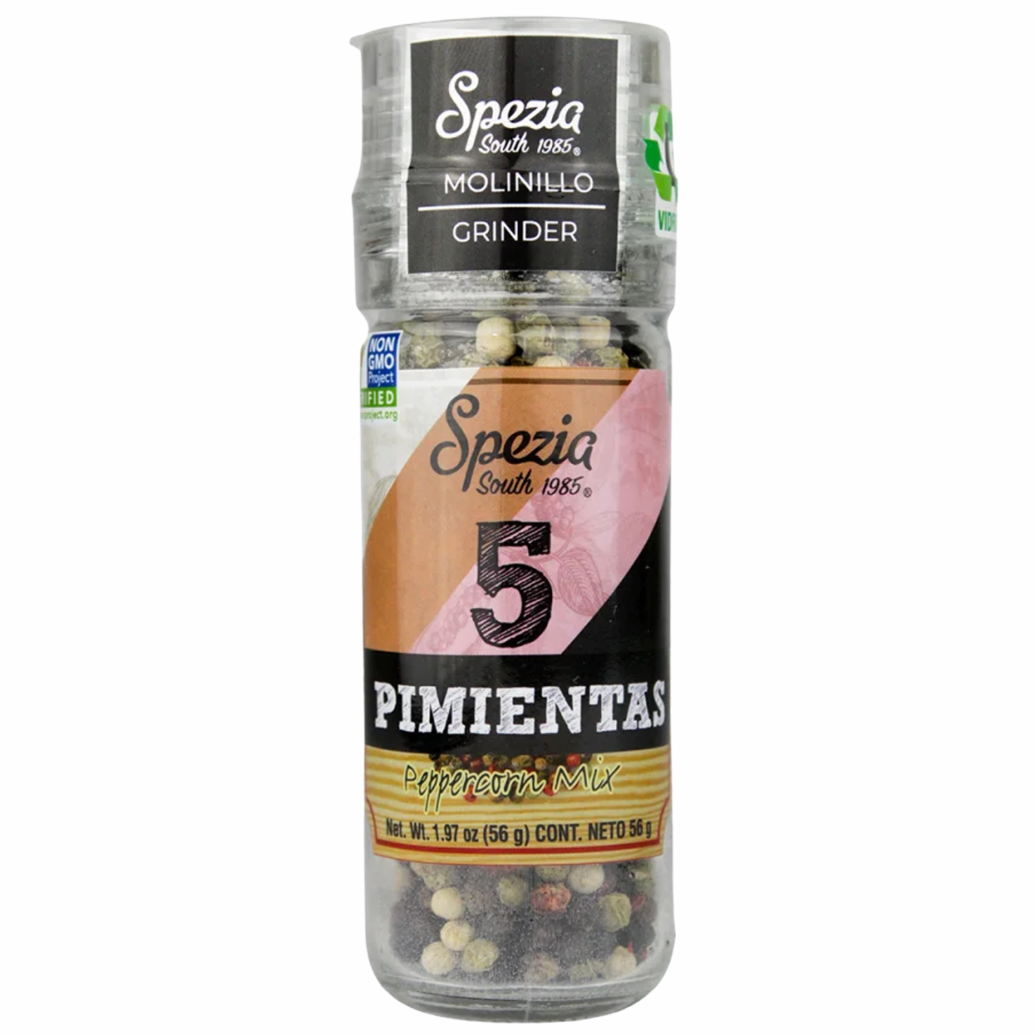 Pimienta 5 Variedades En Molinillo SPEZIA 56 G