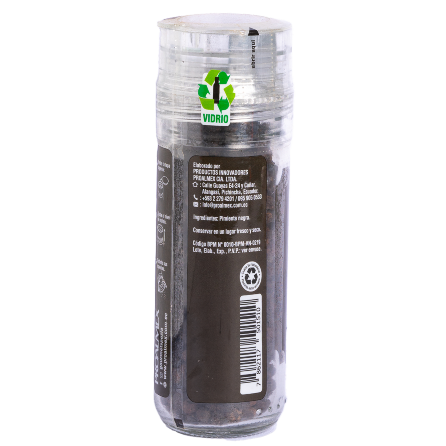Pimienta Negra En Molinillo SPEZIA 50 G