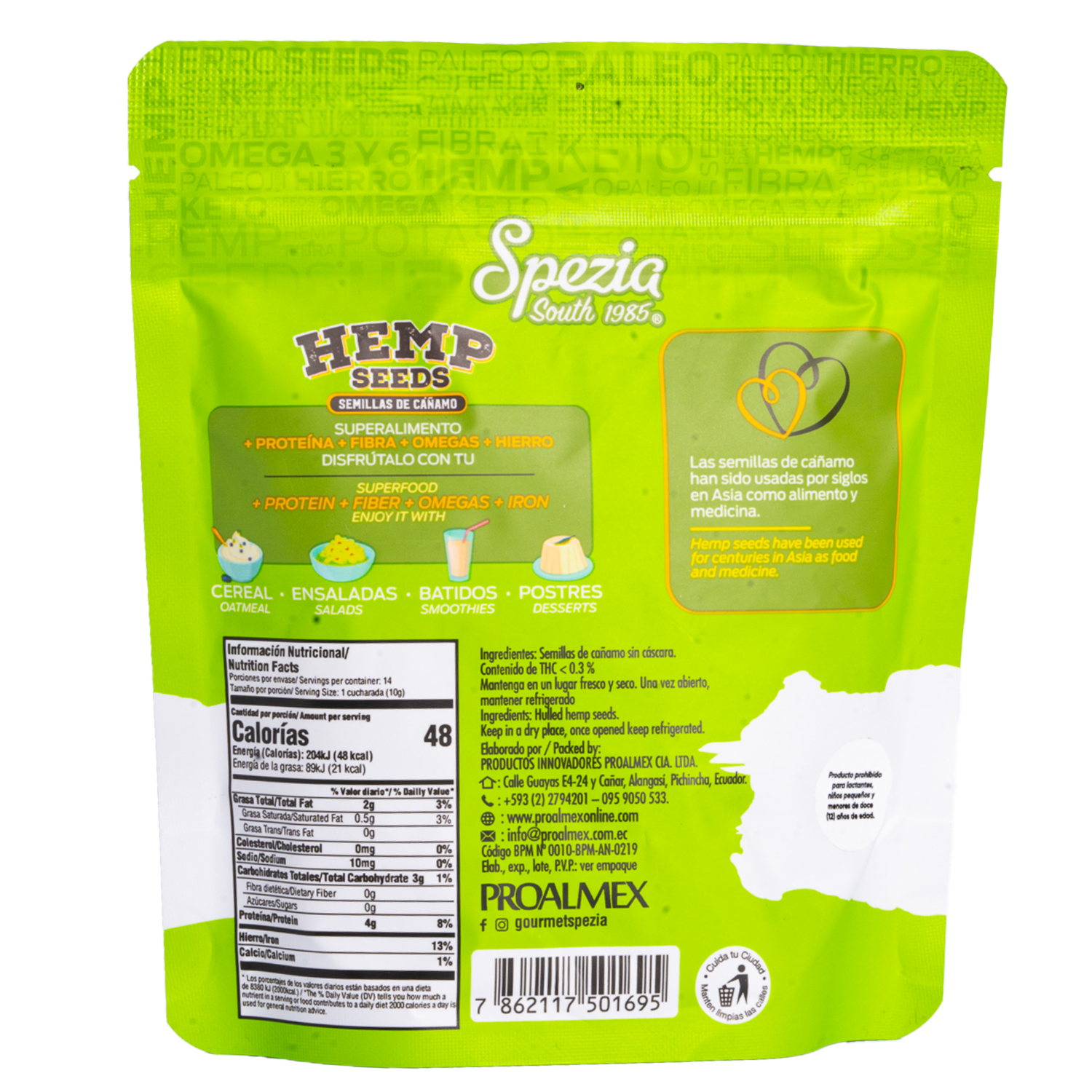 Semillas De Cáñamo ALME 140 G