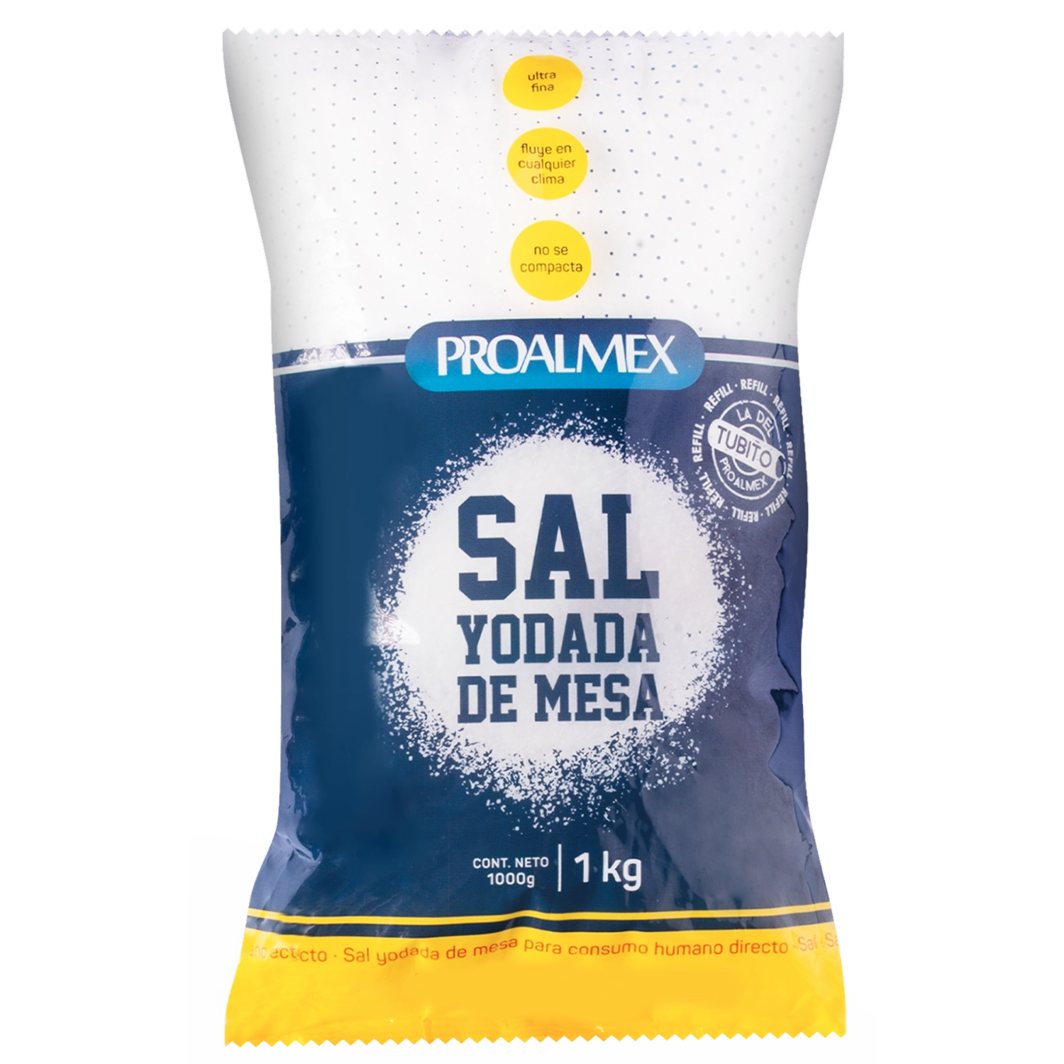 Sal Marina Fina De Mesa PROALMEX 1 Kg