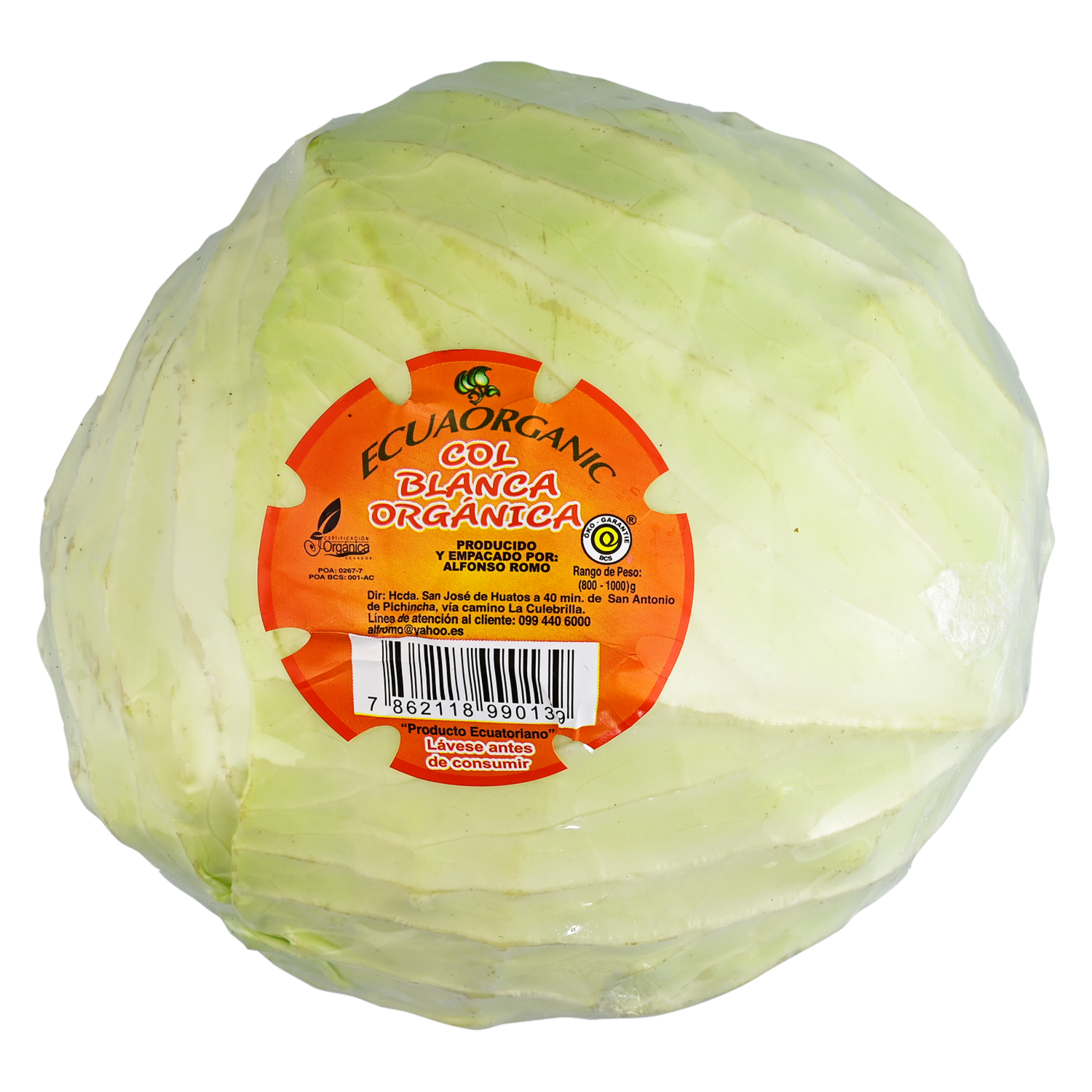 Col Blanca ECUAORGANIC 800 G A 1000 G