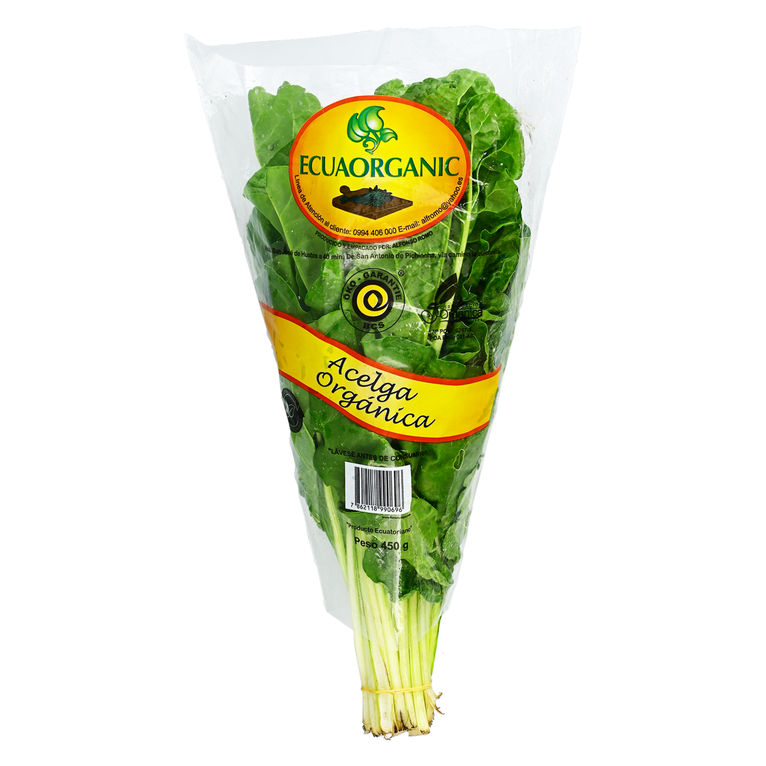 Acelga Orgánica ECUAORGANIC 450 G