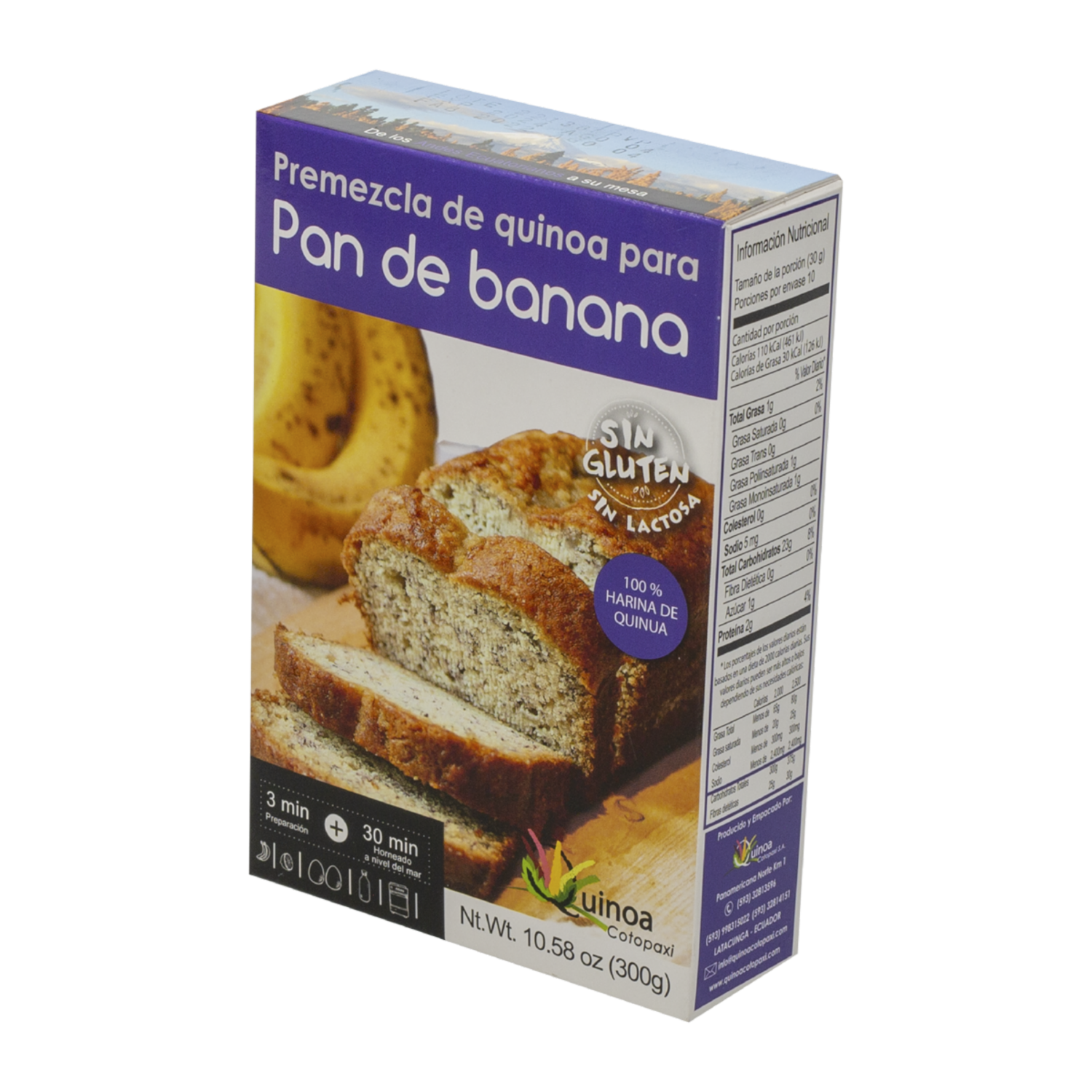 Premezcla De Quinua Para Pan De Banana QUINOA COTOPAXI 300 G