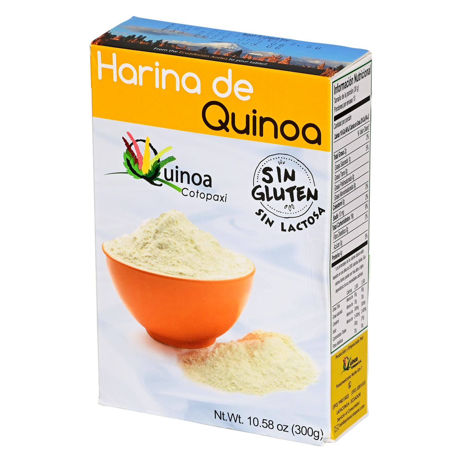 Harina De Quinua Sin Gluten QUINOA COTOPAXI 300 g