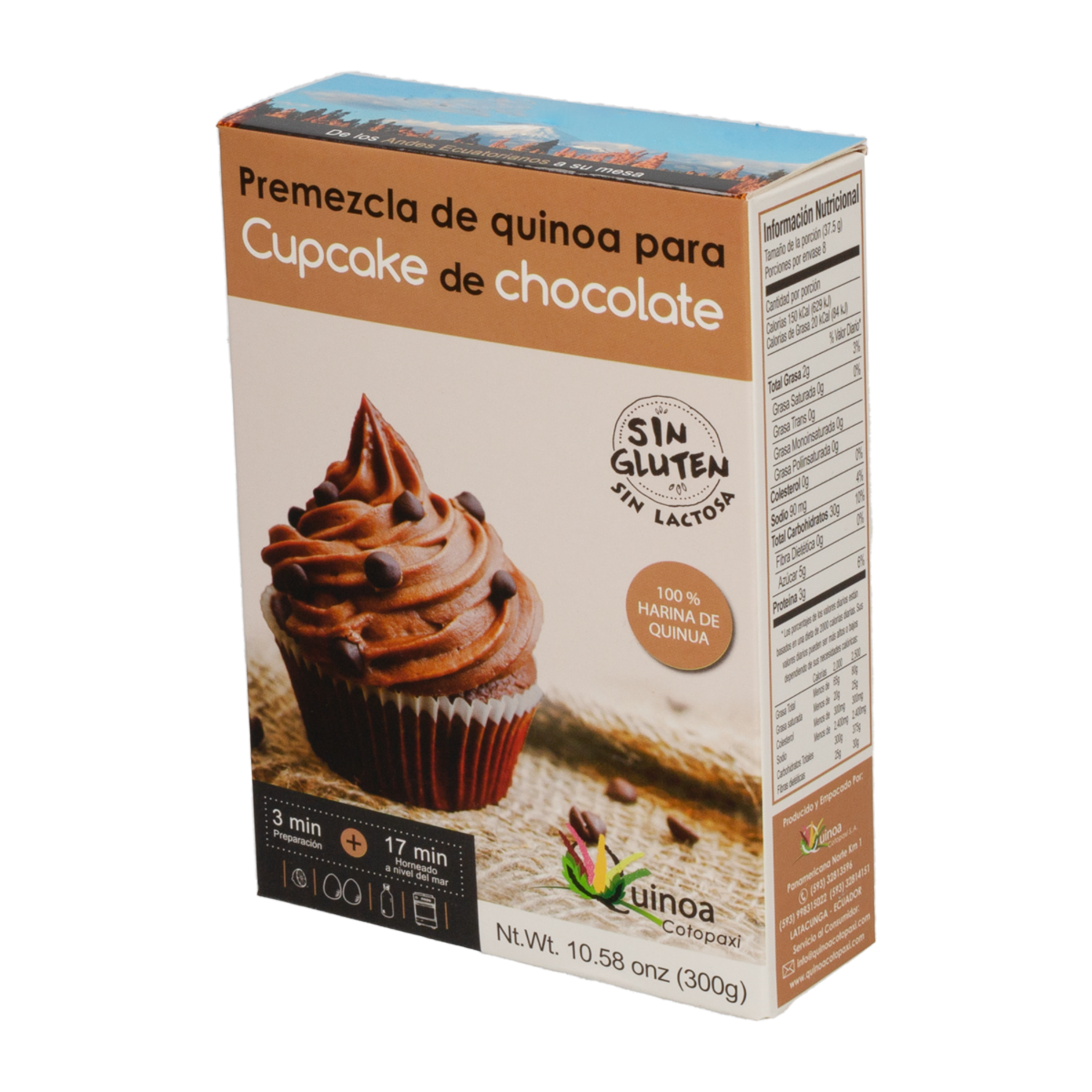 Premezcla De Quinua Para Cupcake De Chocolate QUINOA COTOPAXI 300 G