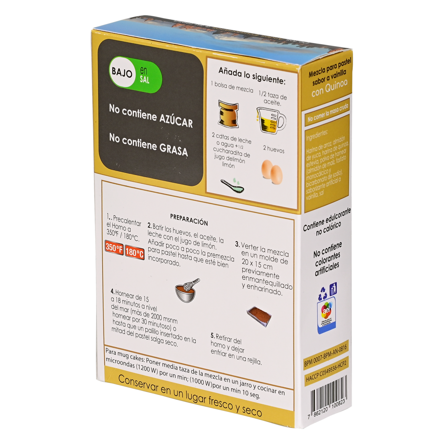 Premezcla De Quinua Para Pastel De Vainilla QUINOA COTOPAXI 200 G