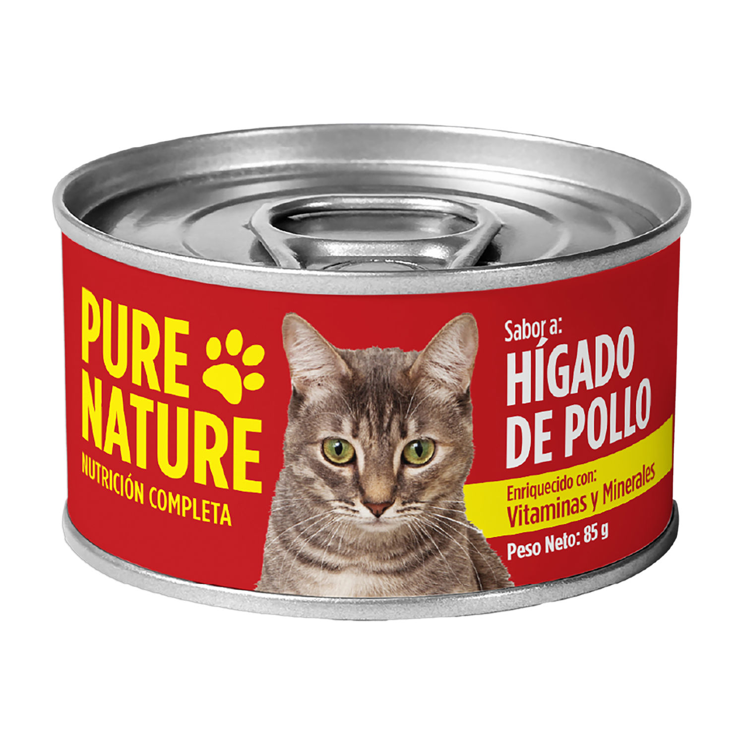 Alimento Húmedo Para Gatos De Hígado Pollo PURE NATURE 85 G