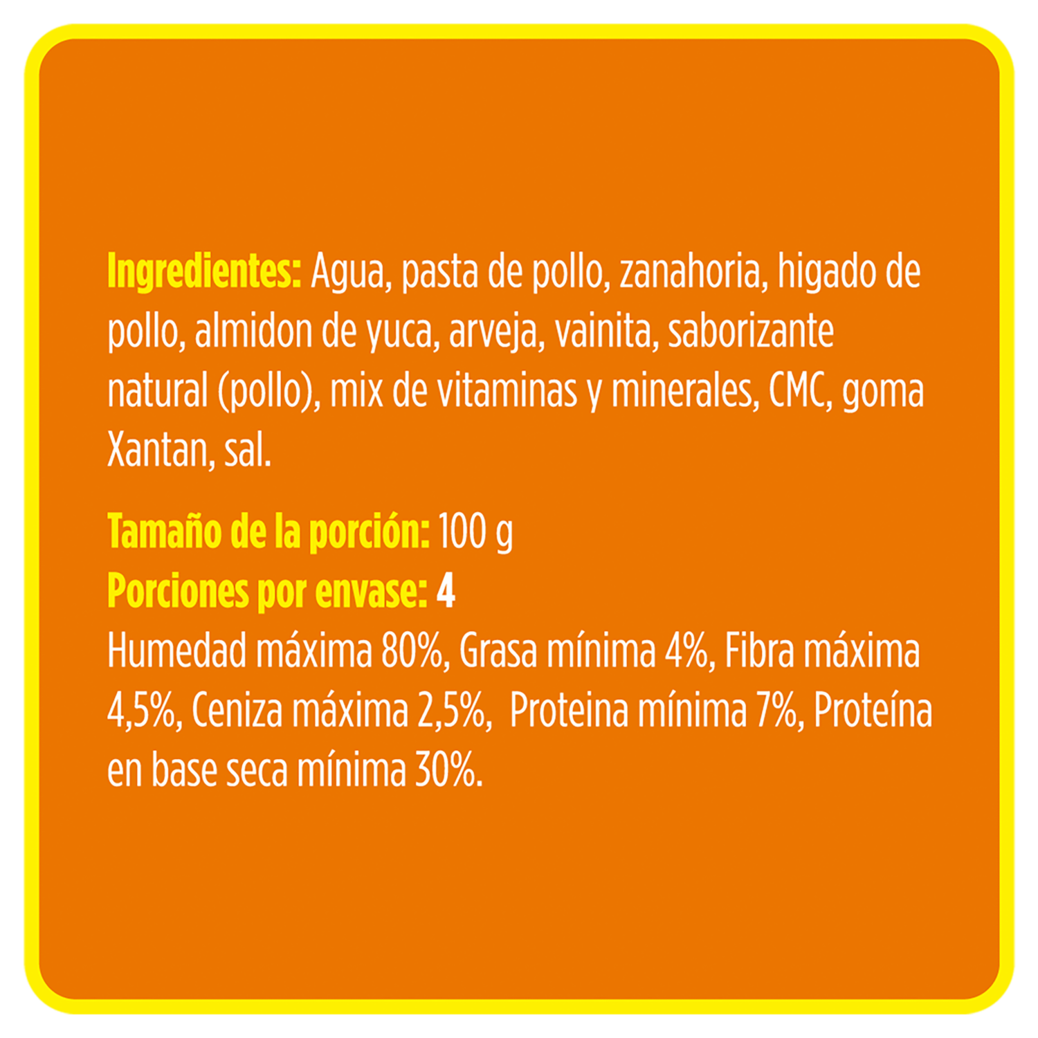 Alimento Húmedo Para Perros Pollo Con Vegetales PURE NATURE 400 G