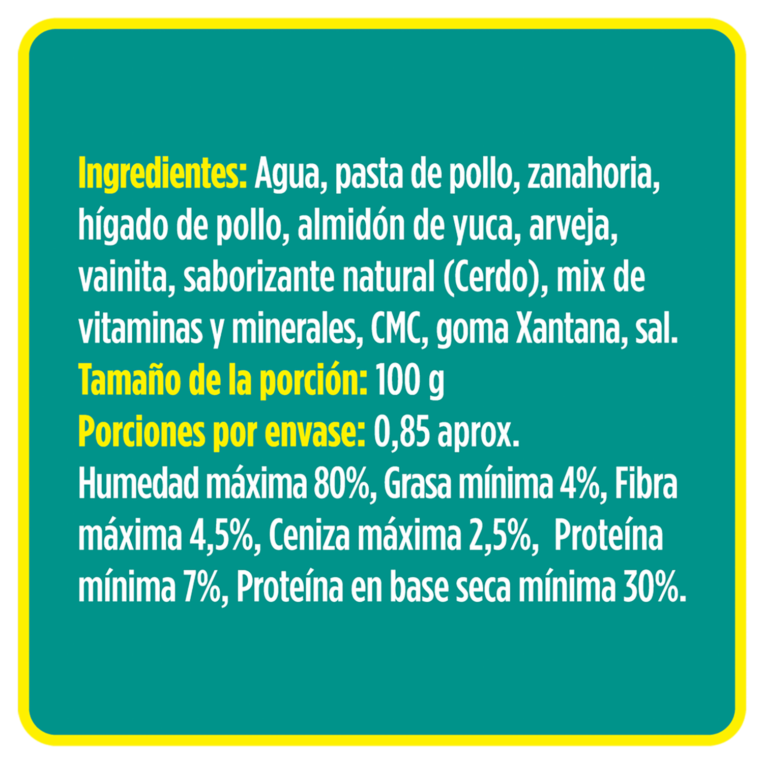 Alimento Húmedo Para Perros Cerdo Con Vegetales PURE NATURE 85 G