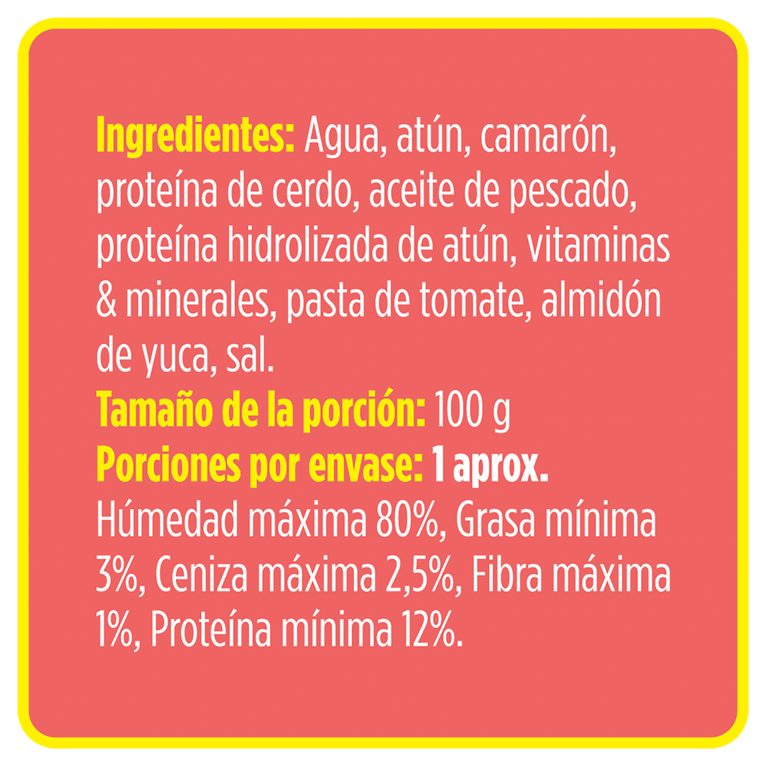Alimento Húmedo Para Gatos De  Atún Y  Camarón PURE NATURE 85 G