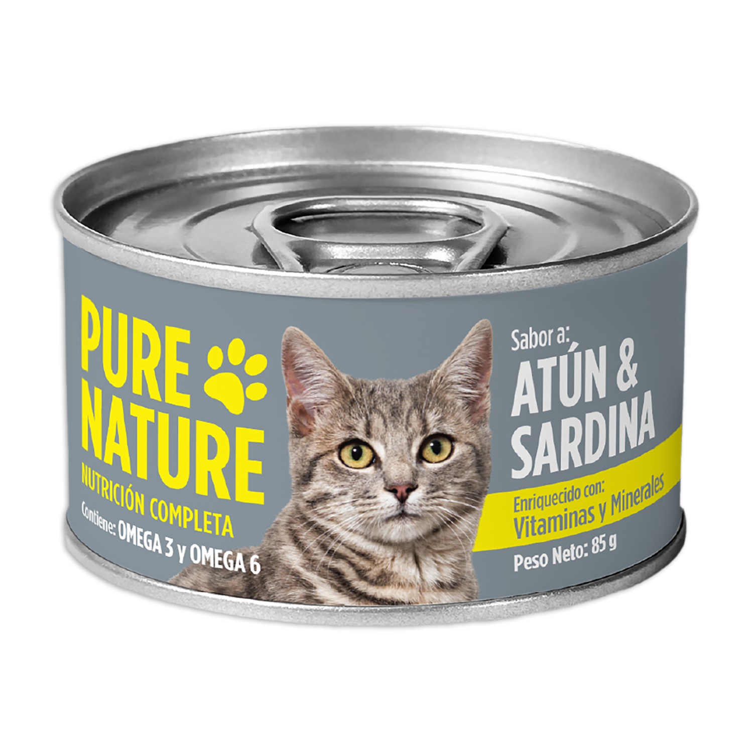 Alimento Húmedo Para Gatos De  Atún Y Sardina PURE NATURE 85 G