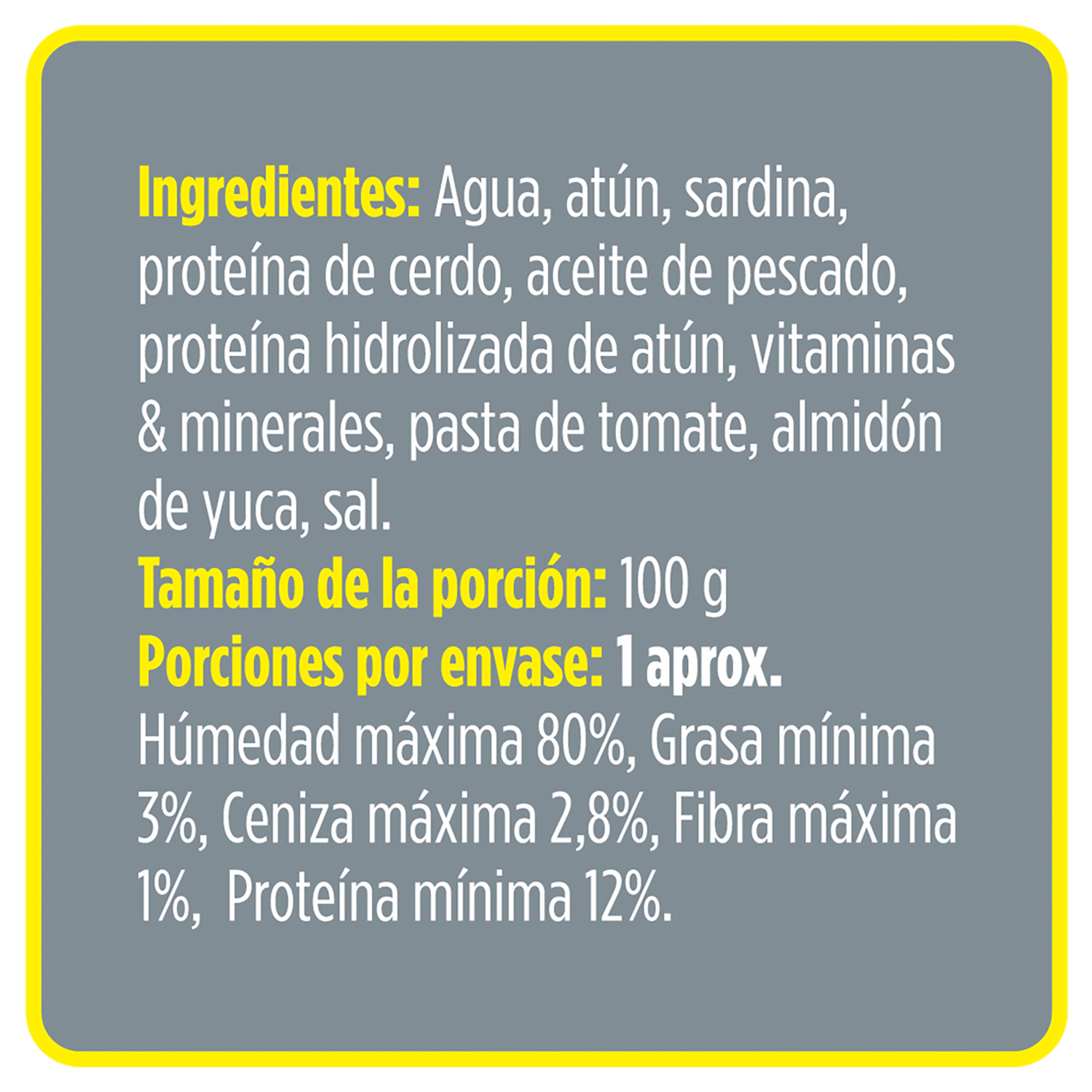 Alimento Húmedo Para Gatos De  Atún Y Sardina PURE NATURE 85 G