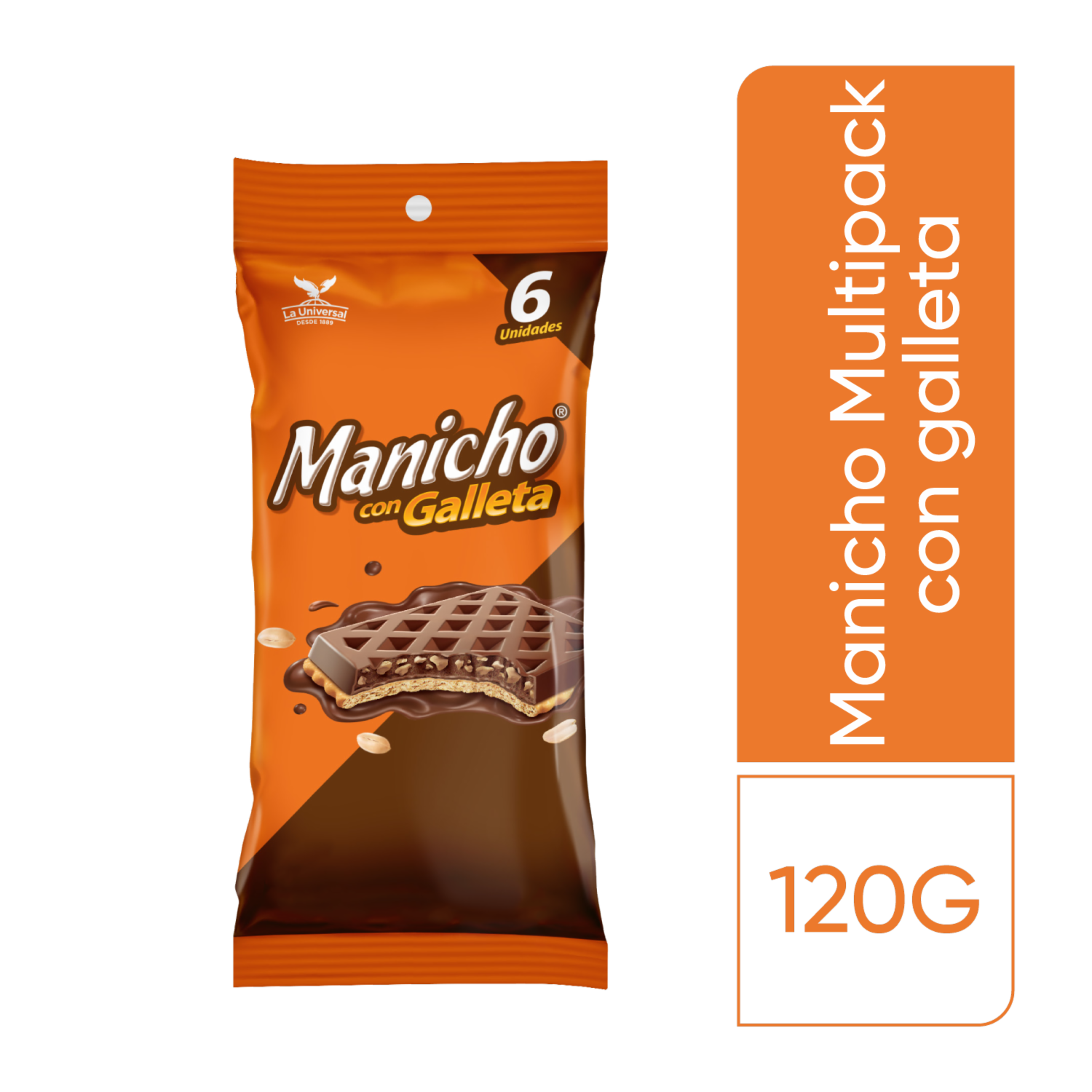 Chocolate Con Galleta Multipack MANICHO 120 G
