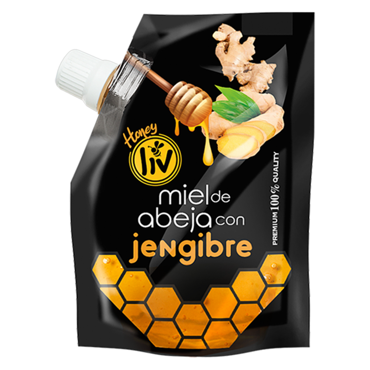 Miel De Abeja Con Jengibre Natural LIV Doy Pack 150 Gr