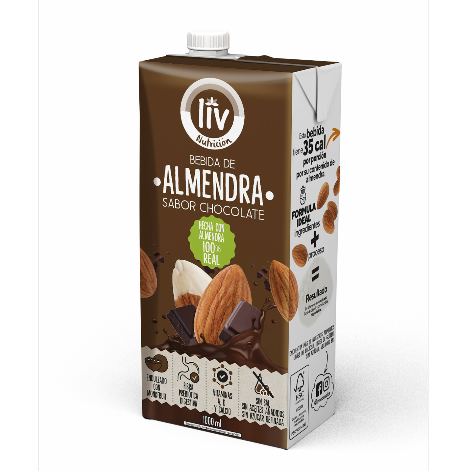 Bebida De Almendras Sabor A Chocolate LIV 1000 Ml