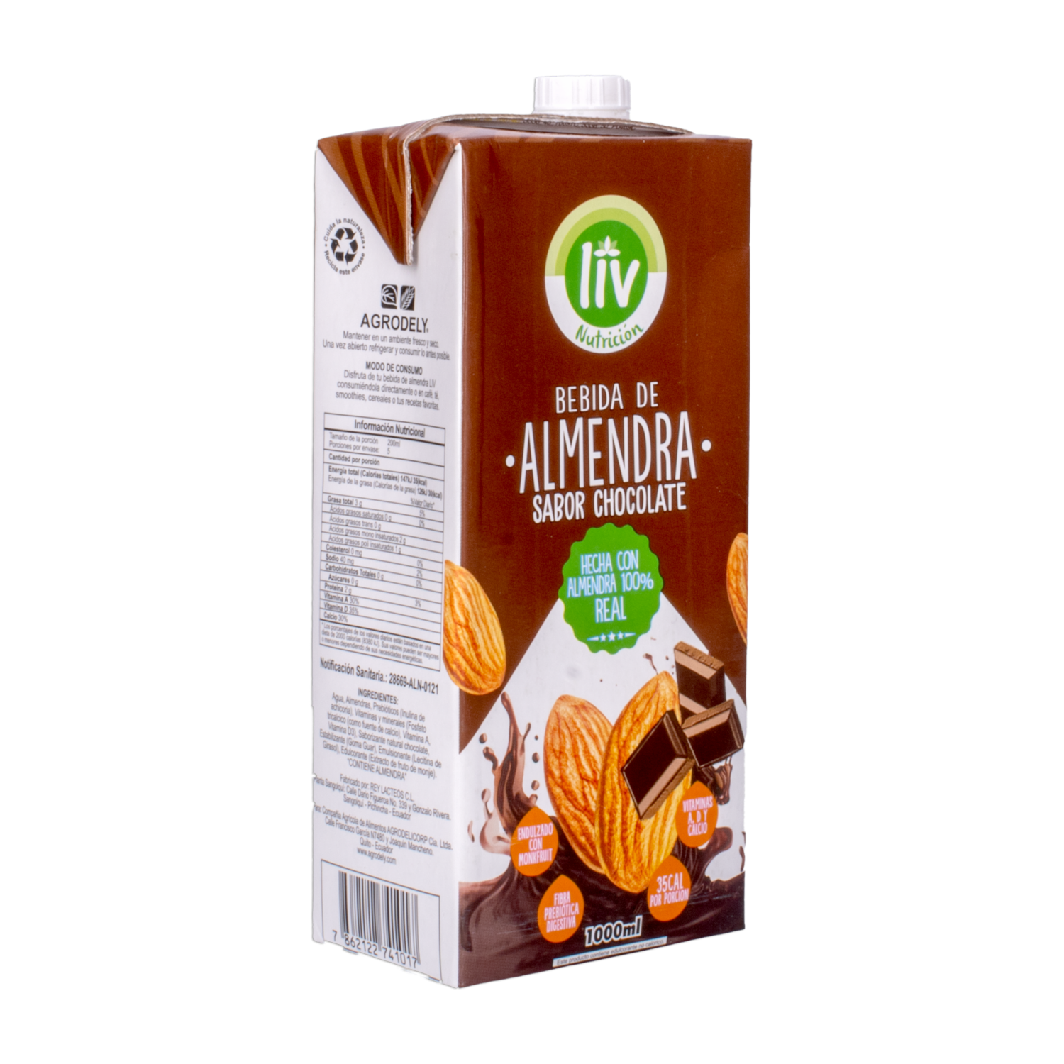 Bebida De Almendras Sabor A Chocolate LIV 1000 Ml