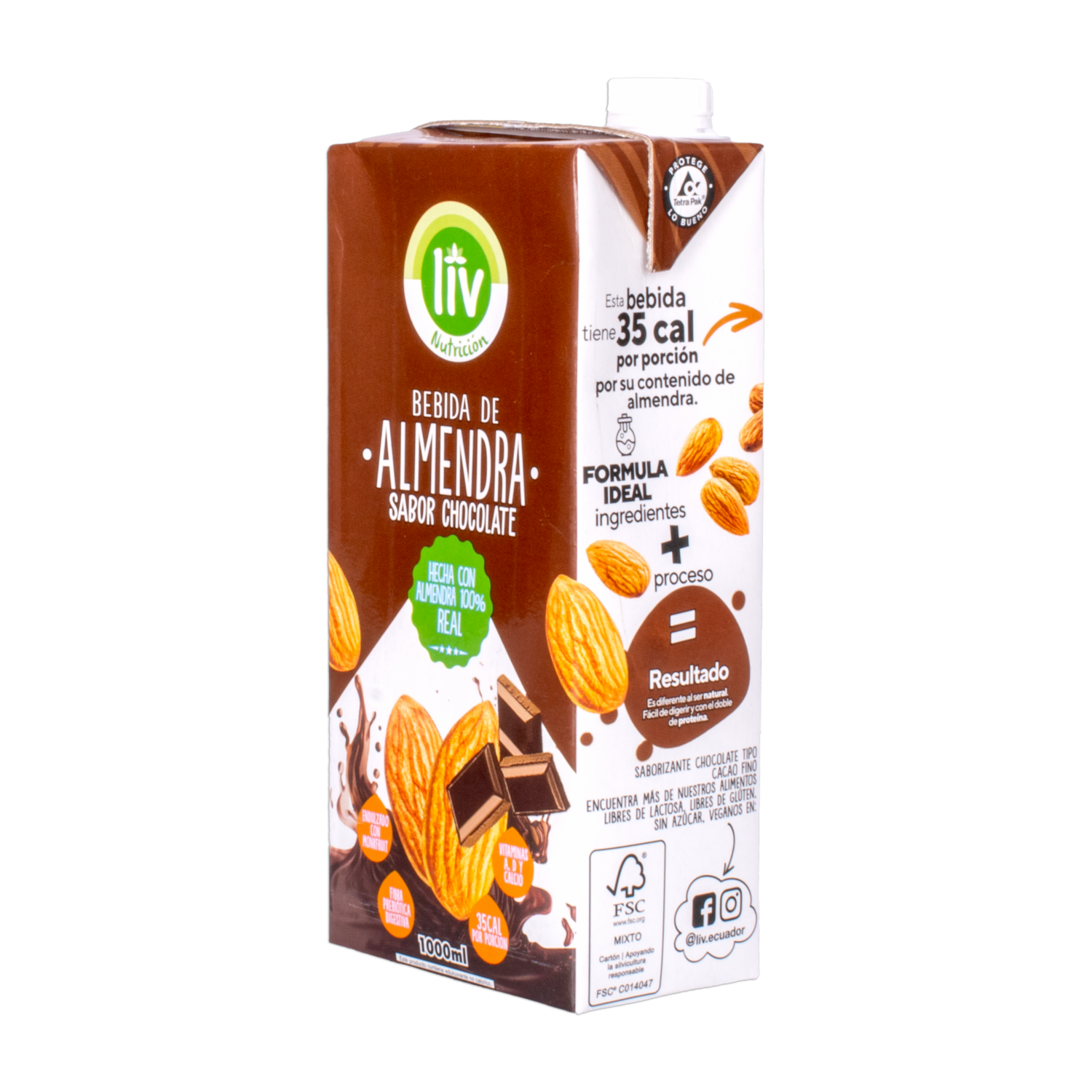 Bebida De Almendras Sabor A Chocolate LIV 1000 Ml