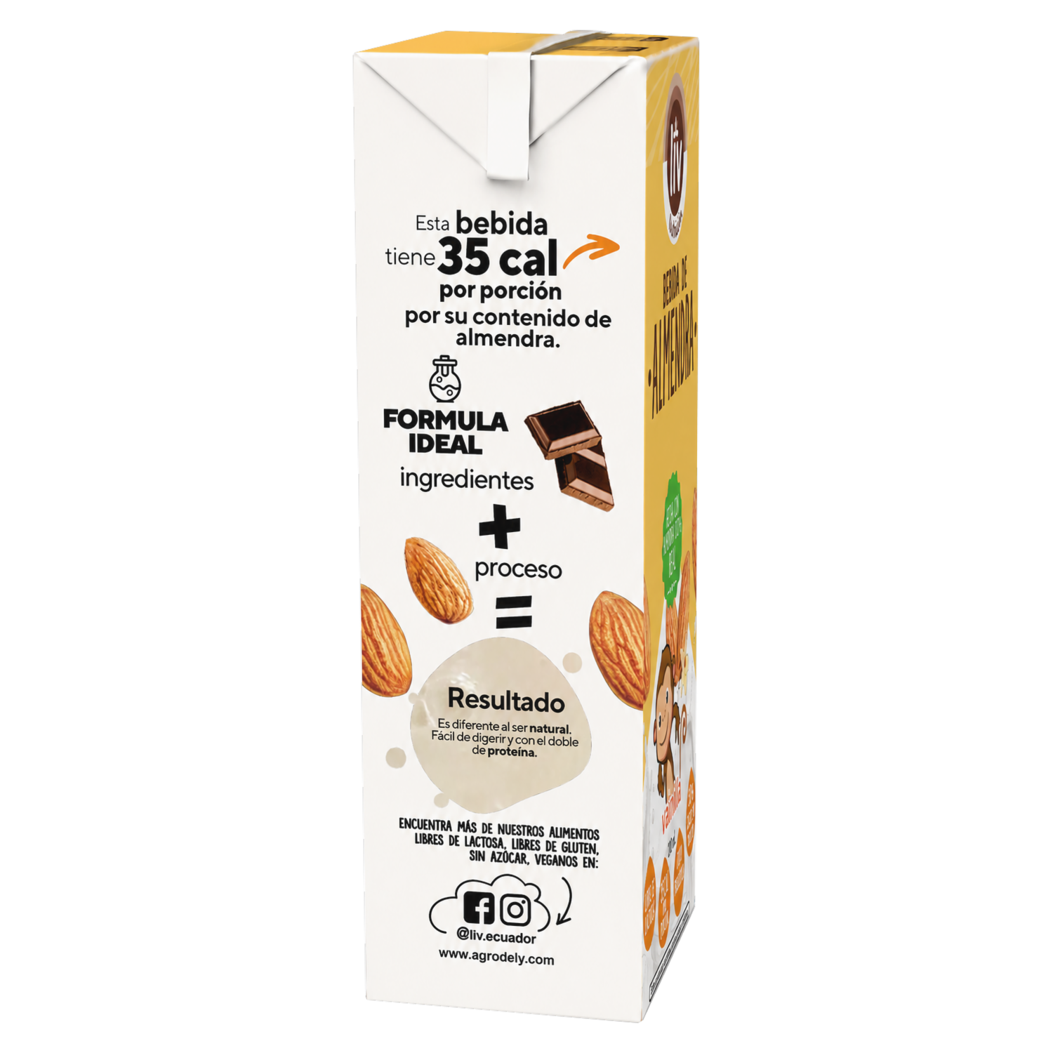 Bebida De Almendras Kids Sabor A Vainilla Libre De Lactosa LIV 200 Ml