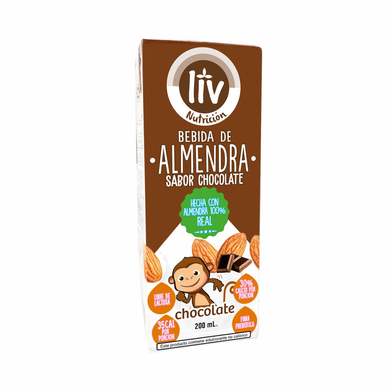 Bebida De Almendras Kids Sabor A Chocolate Libre De Lactosa LIV 200 Ml