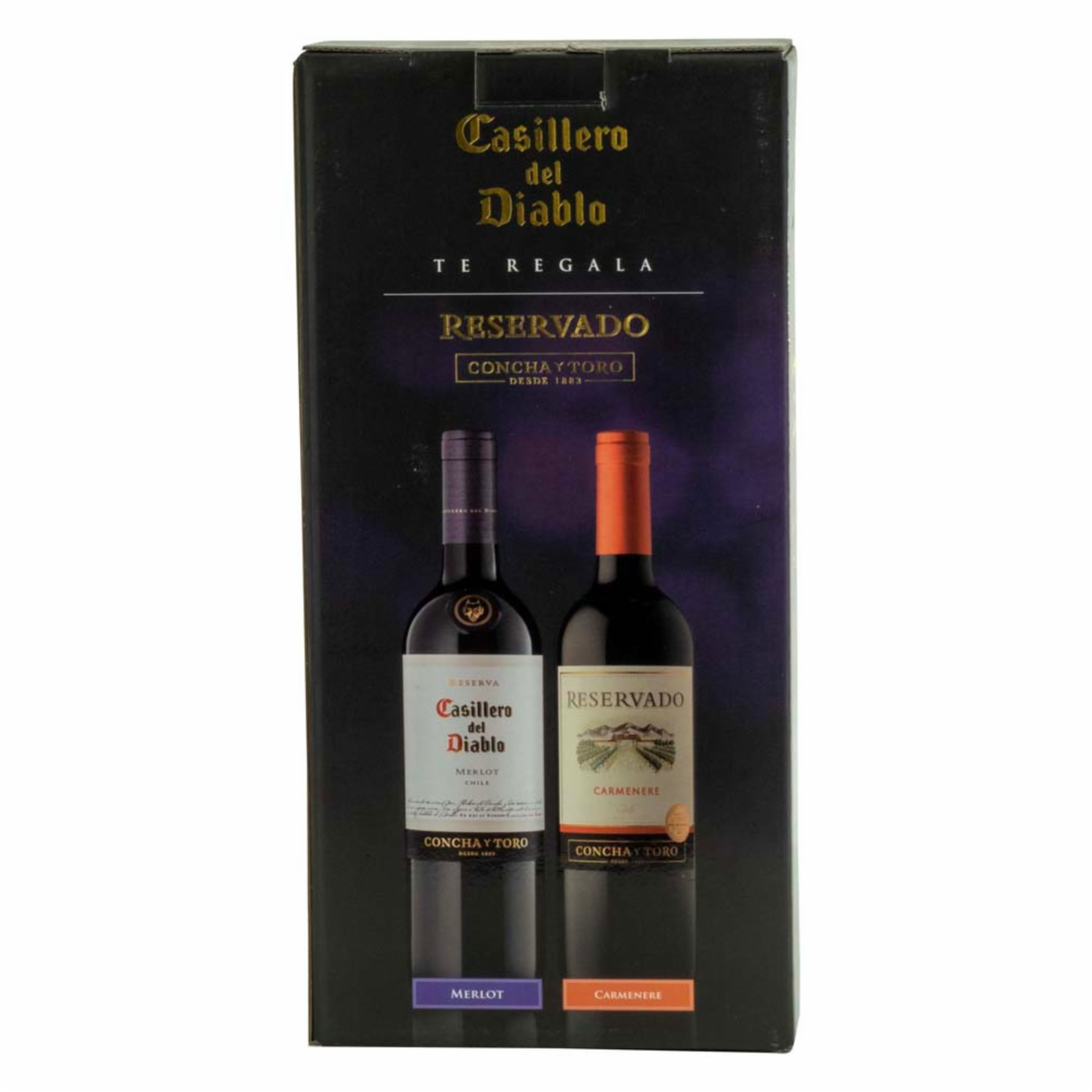 Vino Tinto Merlot Regala Carmenere CASILLERO DEL DIABLO 1500ml + 750ml
