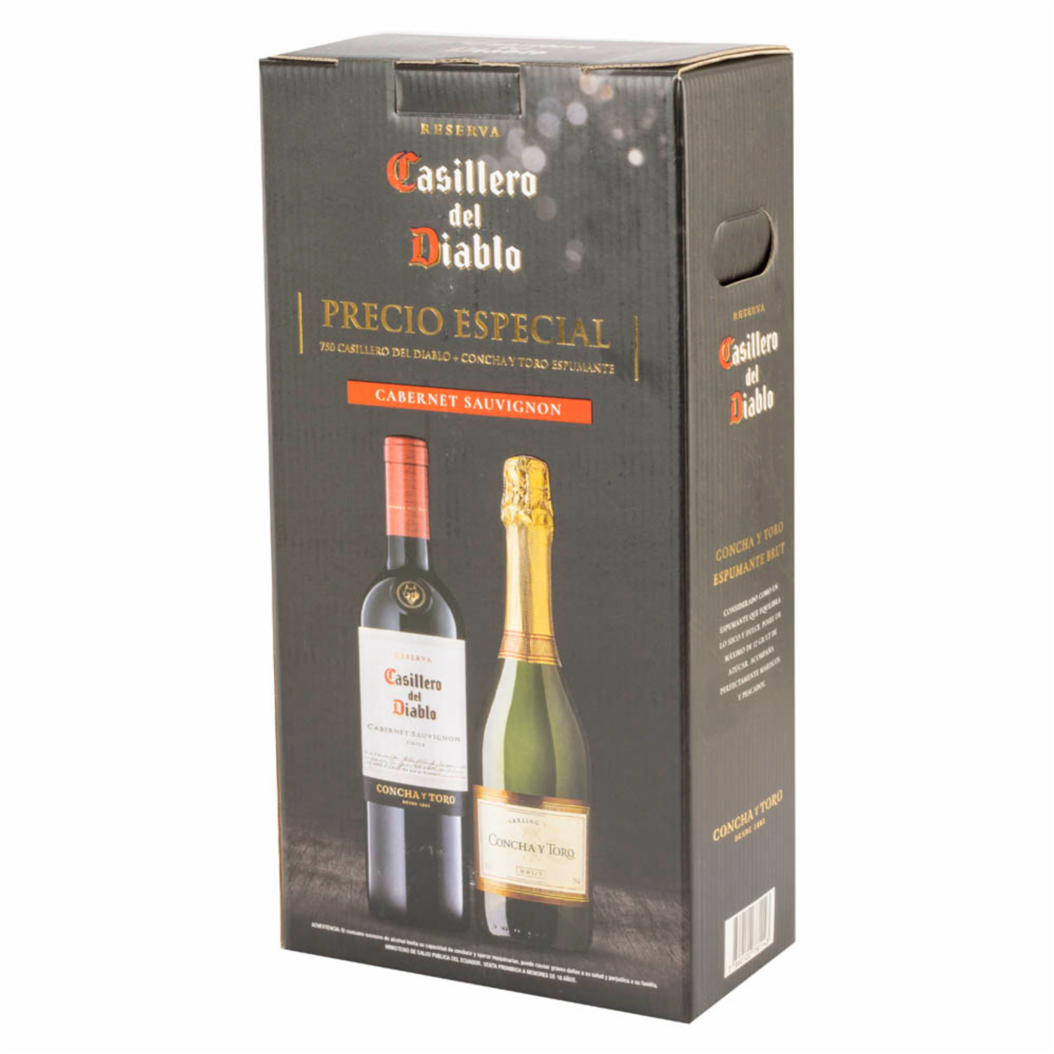 Vino Tinto Cabernet+Espumante Cyt Brut CASILLERO DEL DIABLO 2 Uds X 750 Ml