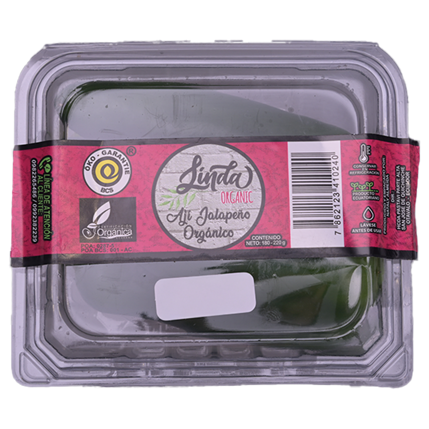 Jalapeño Orgánico LINDA ORGANIC 180 G
